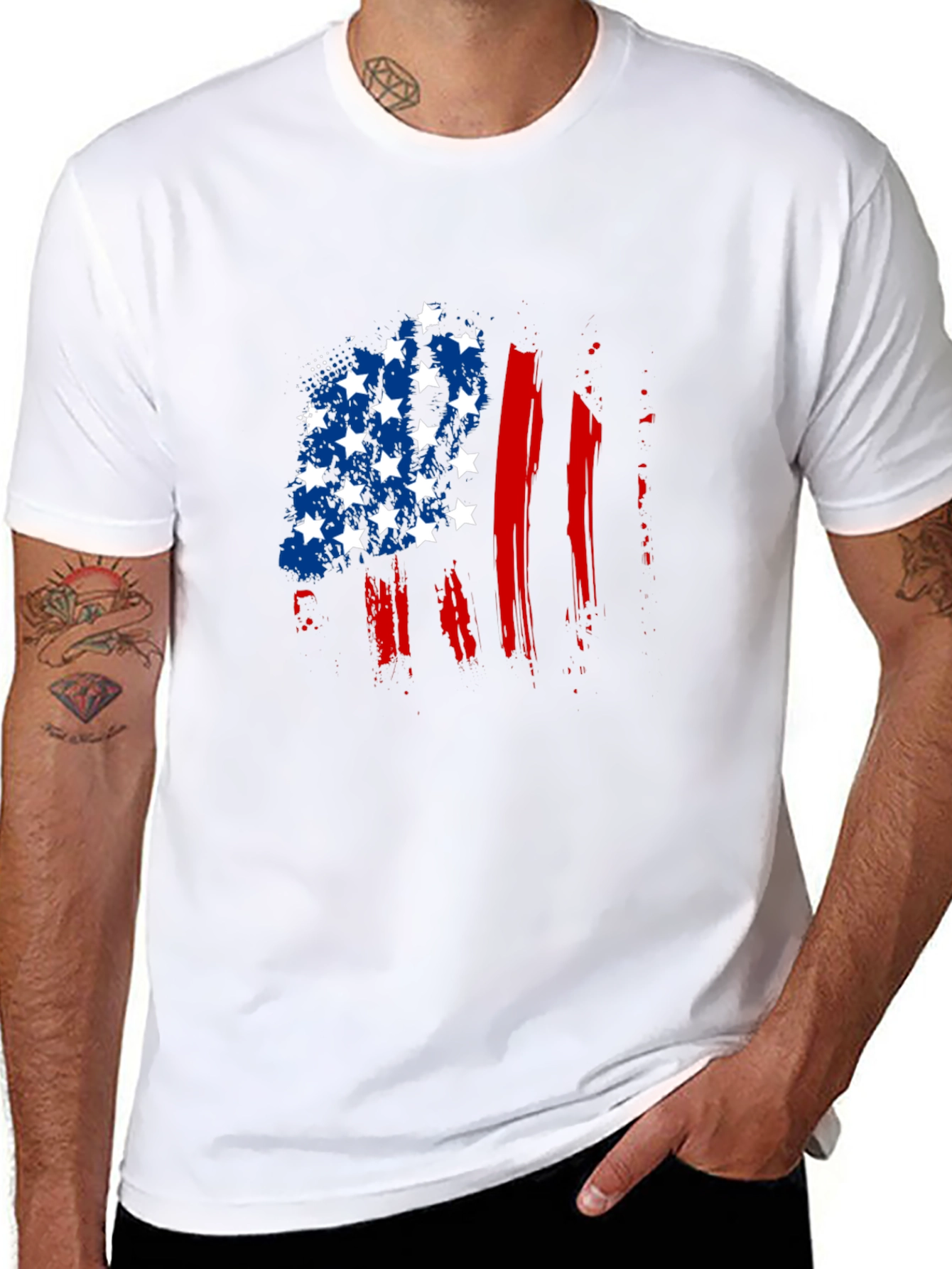 Distressed American Flag Graphic Tee