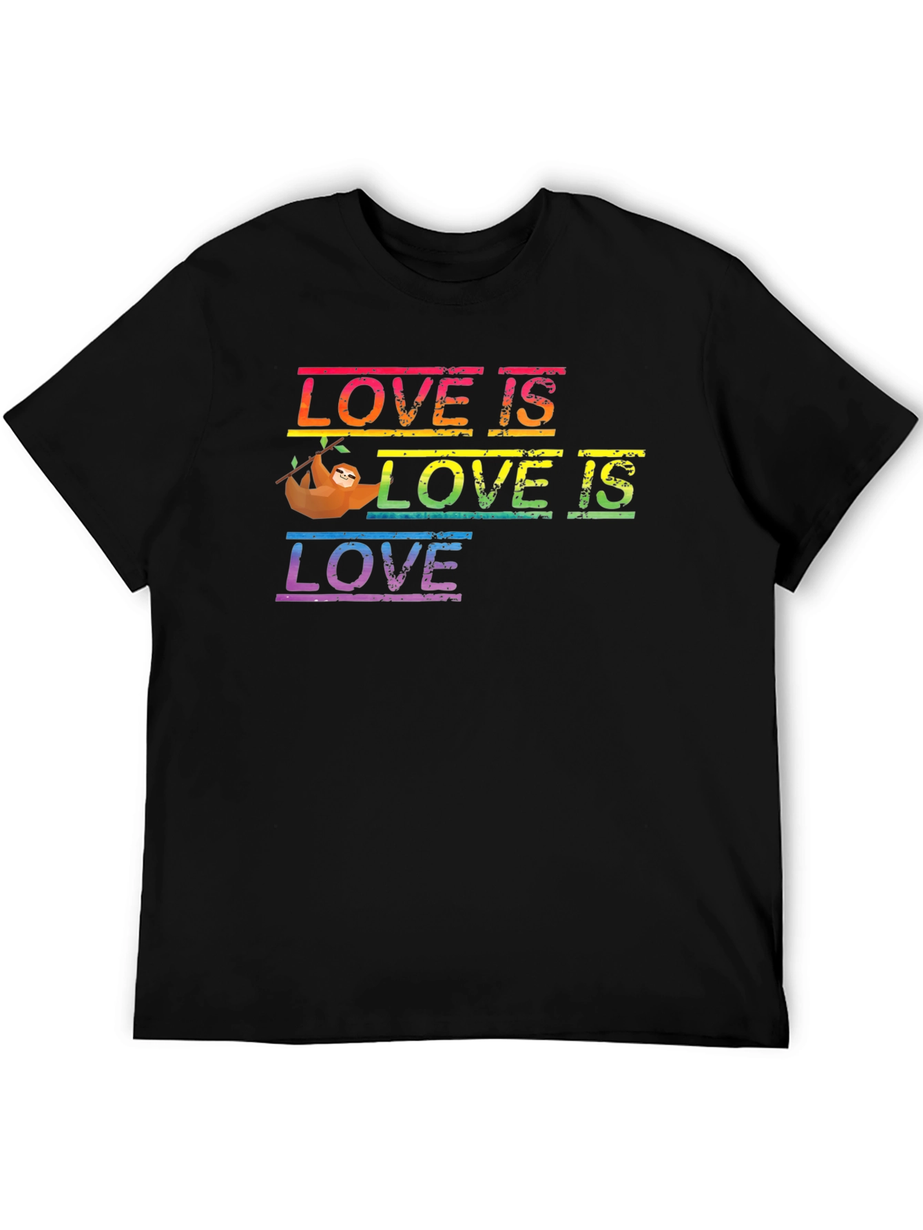Love is Love LGBTQ+ Sloth Graphic T-Shirt