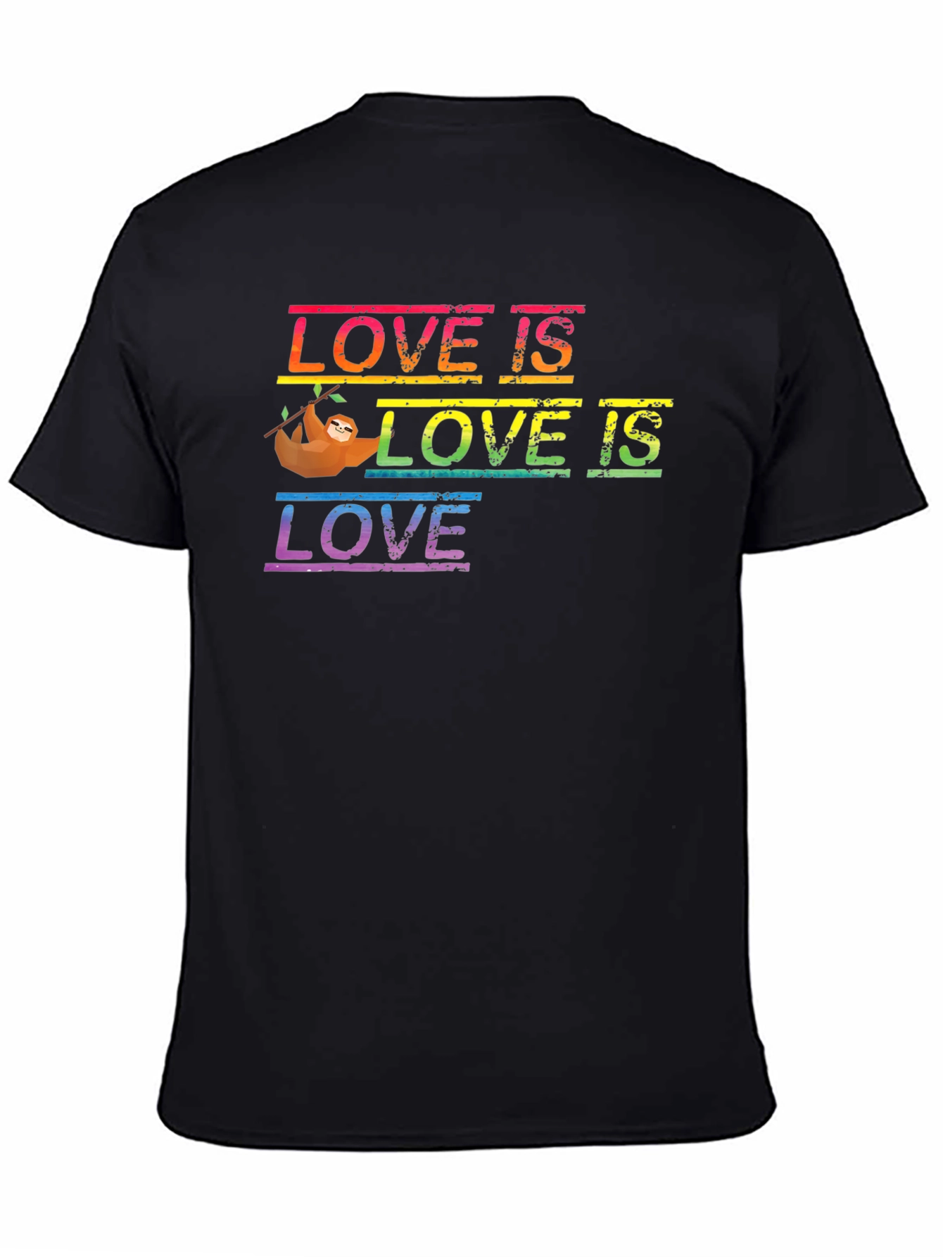 Love is Love LGBTQ+ Sloth Graphic T-Shirt