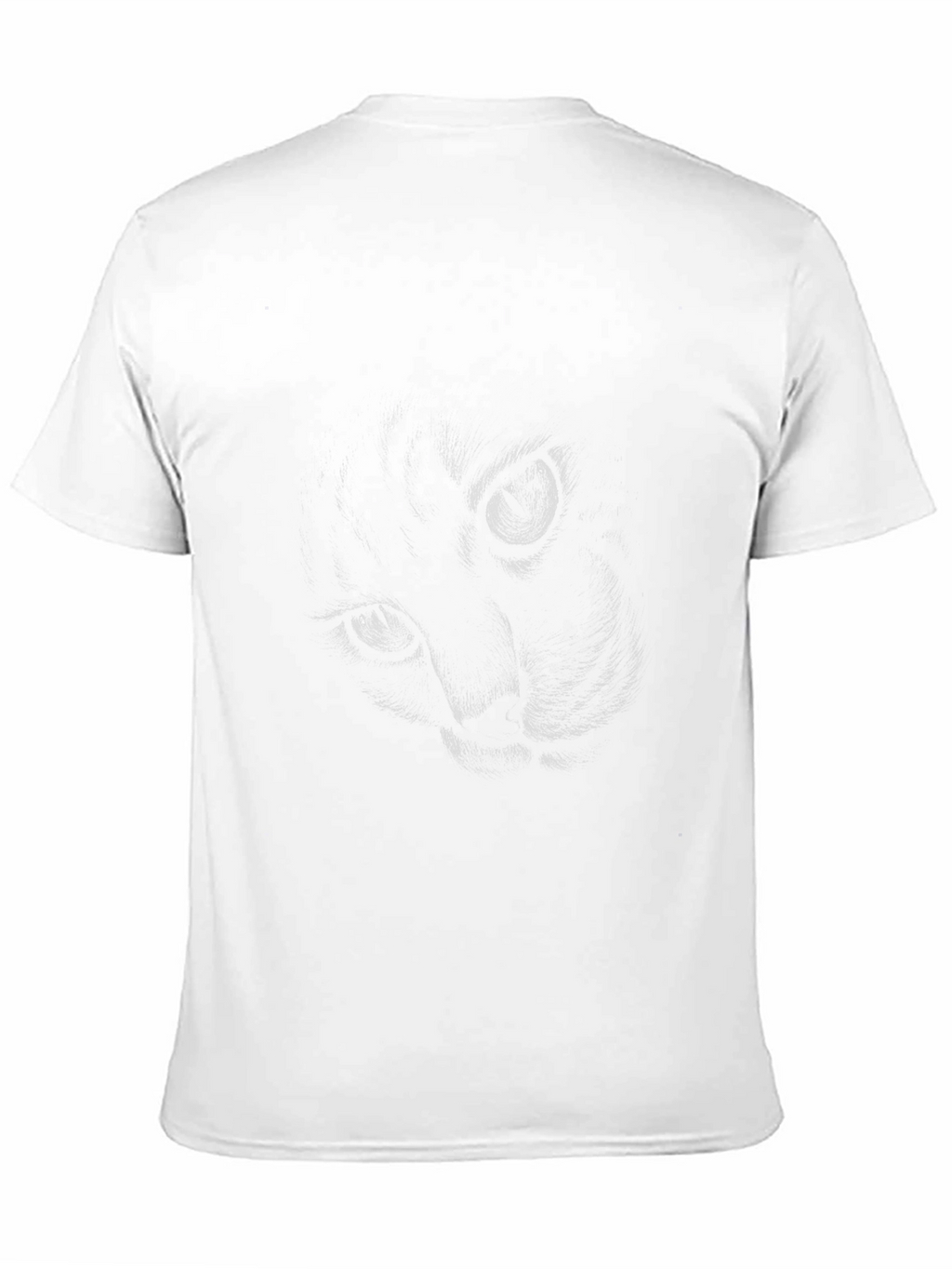 Mysterious Cat Face Black T-Shirt