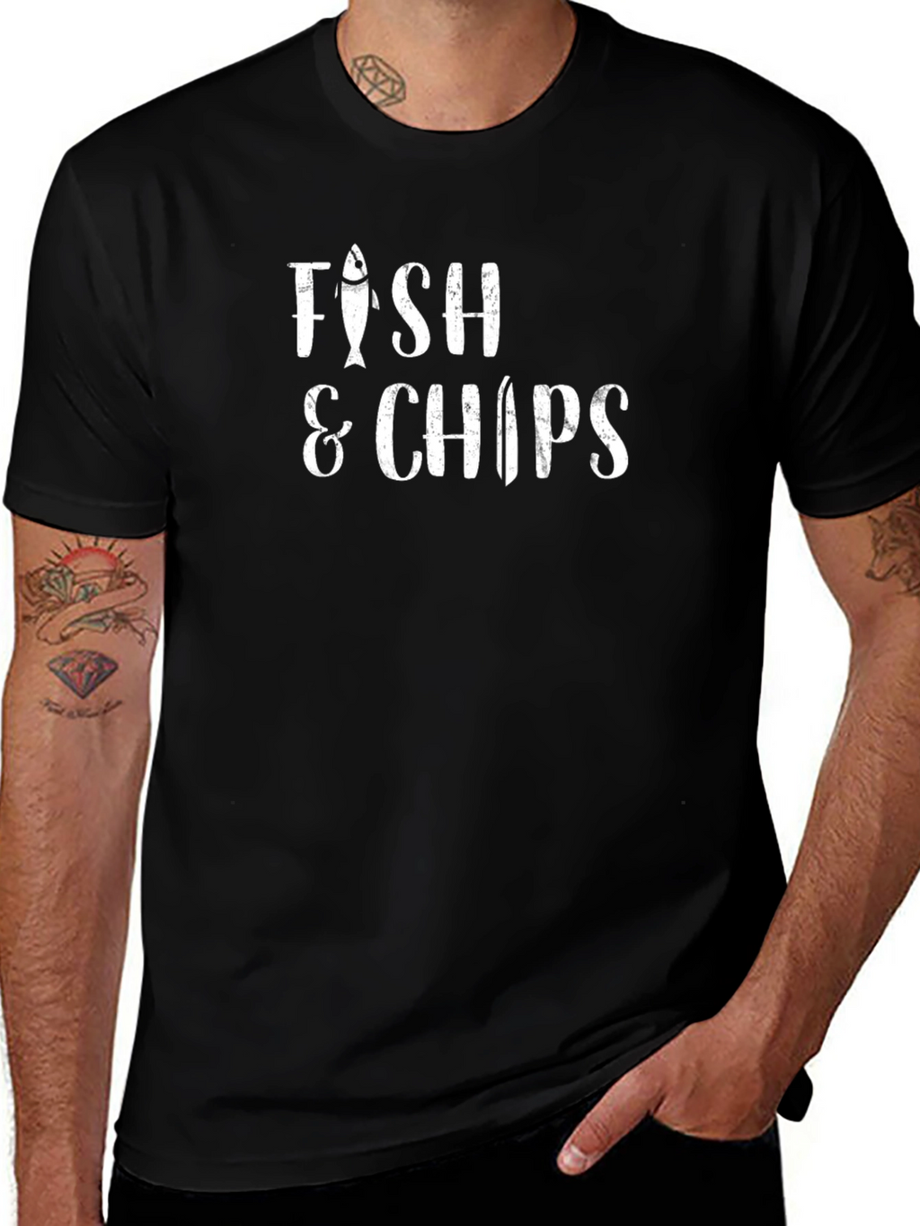 Fish & Chips Graphic T-Shirt