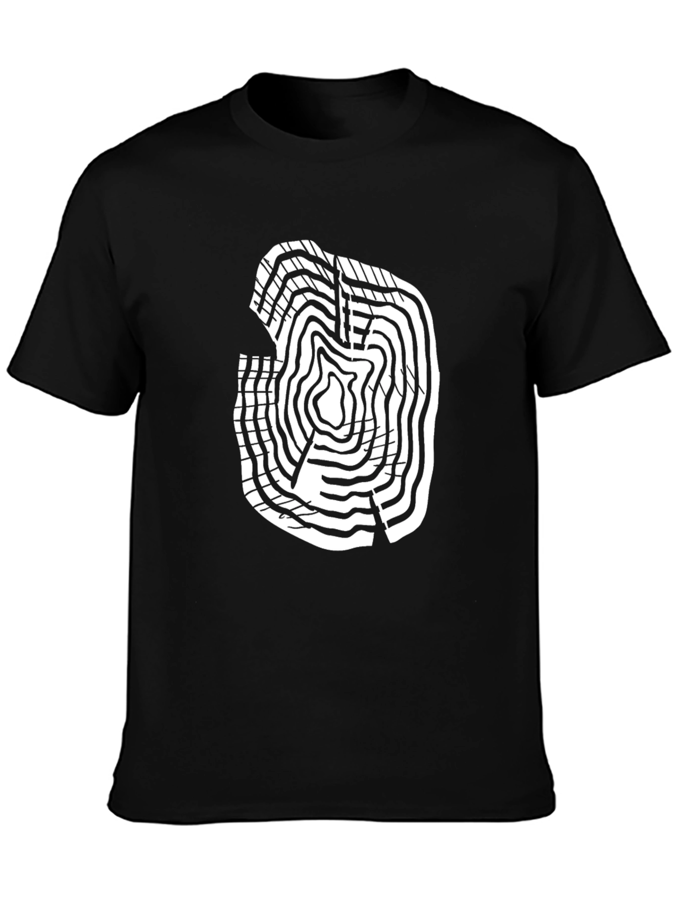 Tree Ring Graphic Black T-Shirt