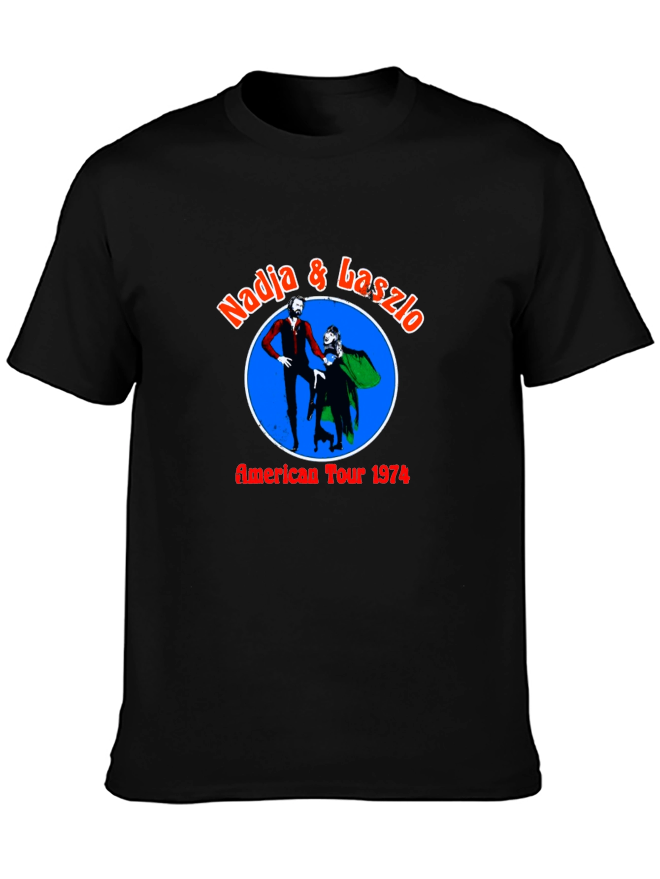 Nadja & Laszlo American Tour 1974 Black T-Shirt