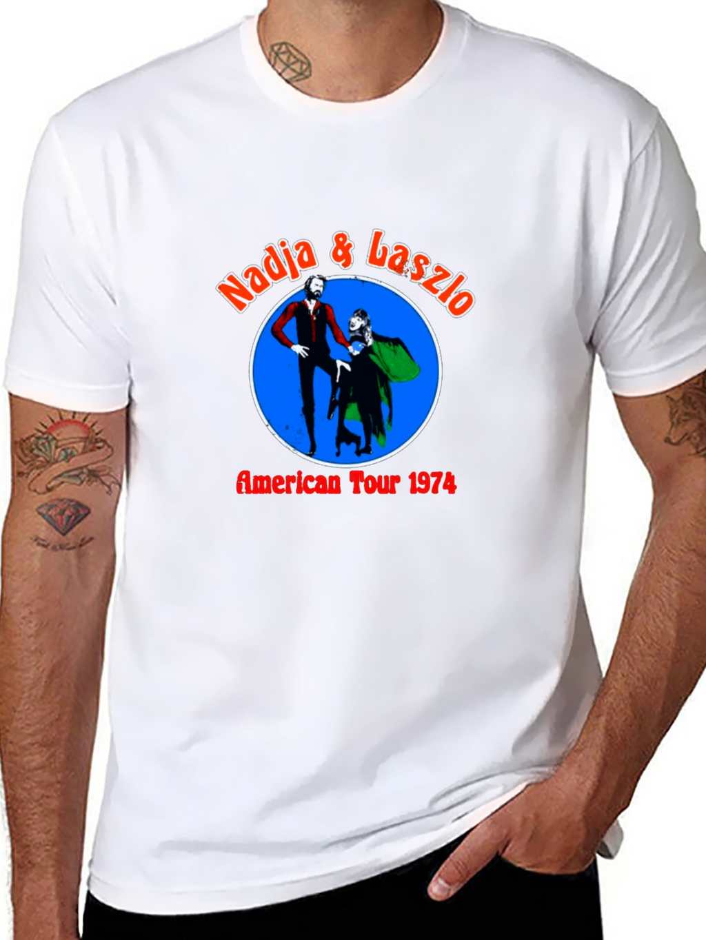 Nadja & Laszlo American Tour 1974 Black T-Shirt