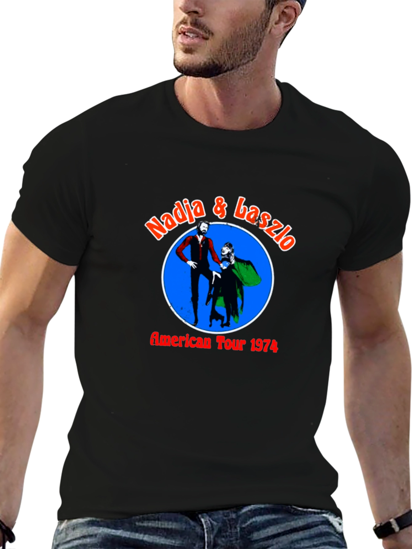 Nadja & Laszlo American Tour 1974 Black T-Shirt