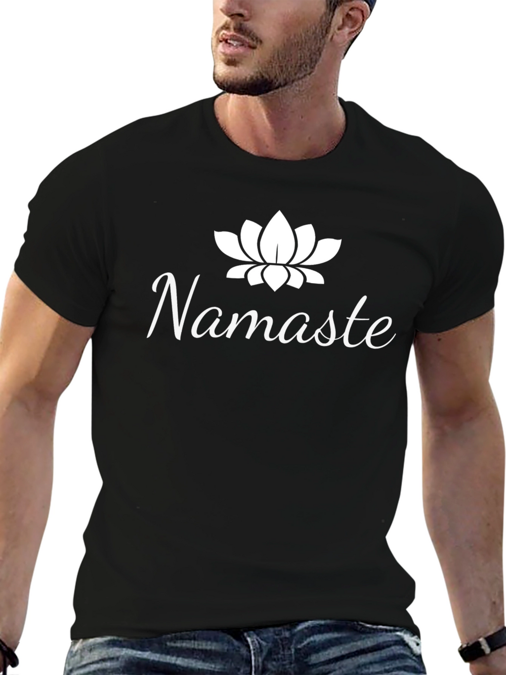 Namaste Lotus Flower Graphic Tee - Yoga Shirt