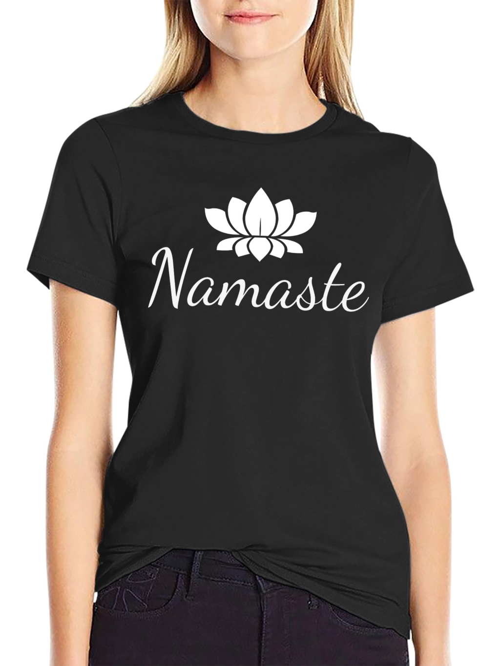 Namaste Lotus Flower Graphic Tee - Yoga Shirt