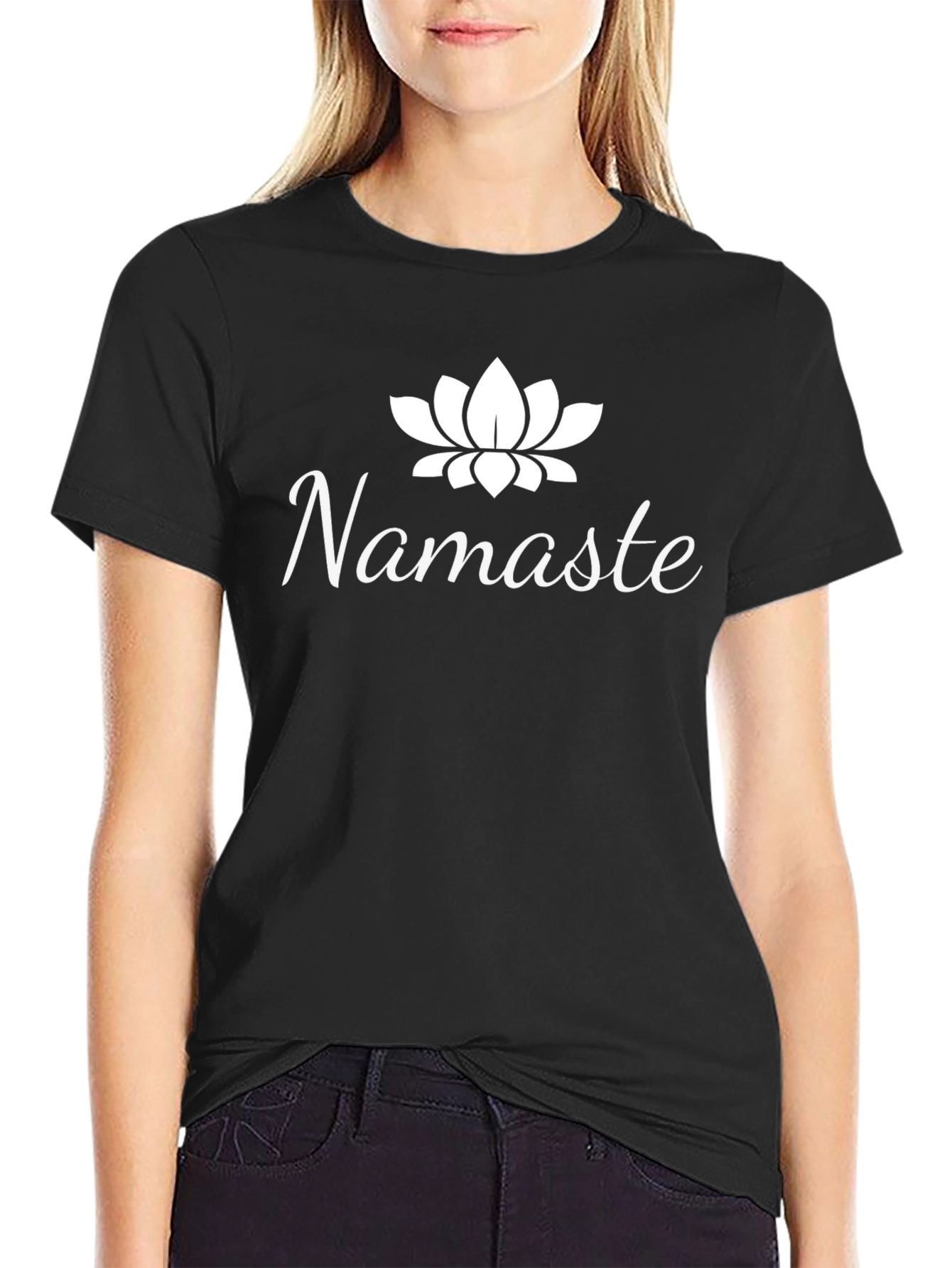 Namaste Lotus Flower Graphic Tee - Yoga Shirt