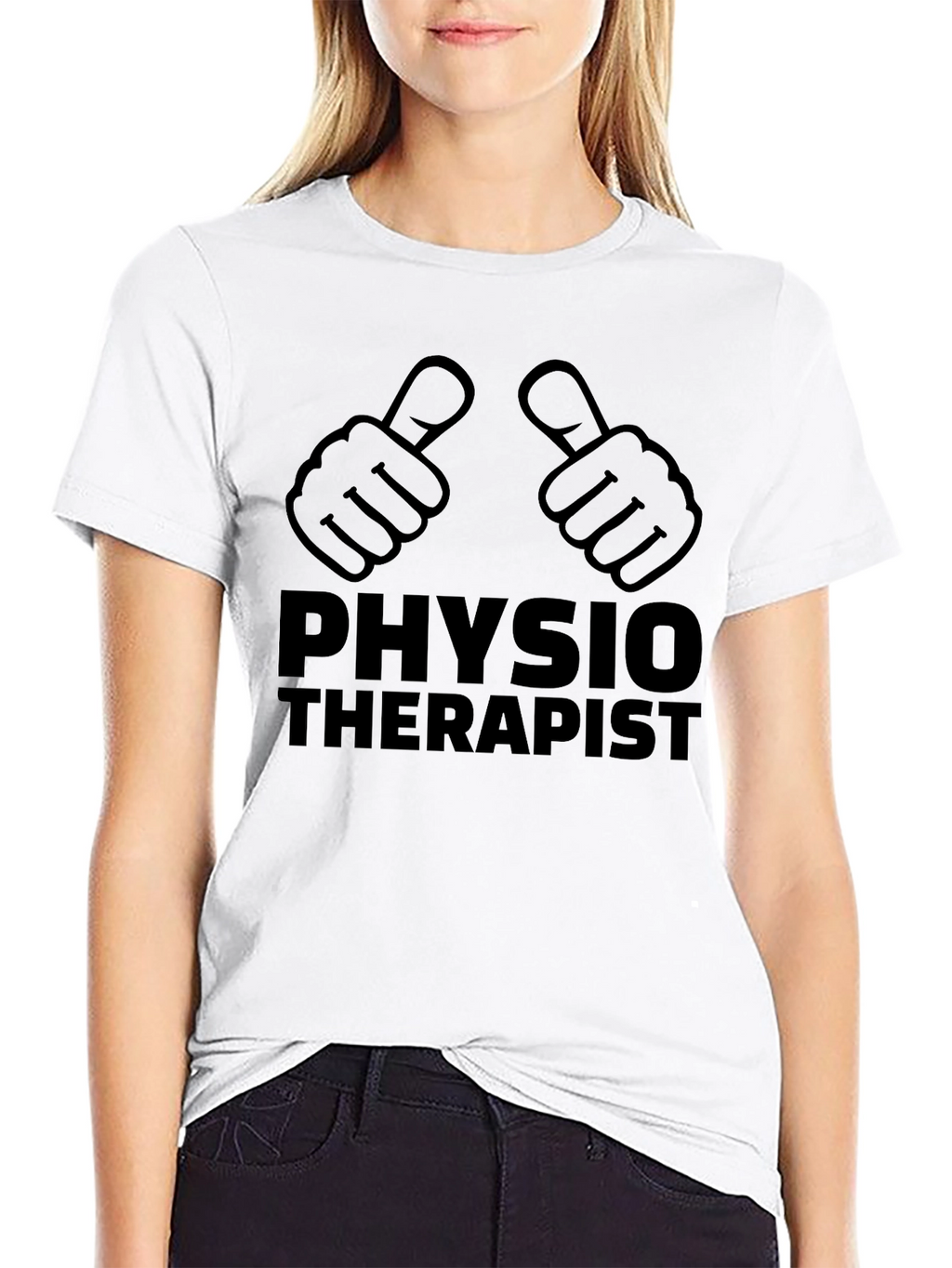 Physiotherapist T-Shirt - Thumbs Up Design