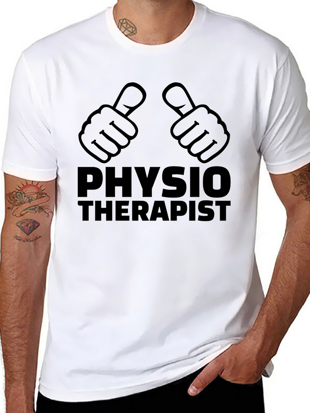 Physiotherapist T-Shirt - Thumbs Up Design