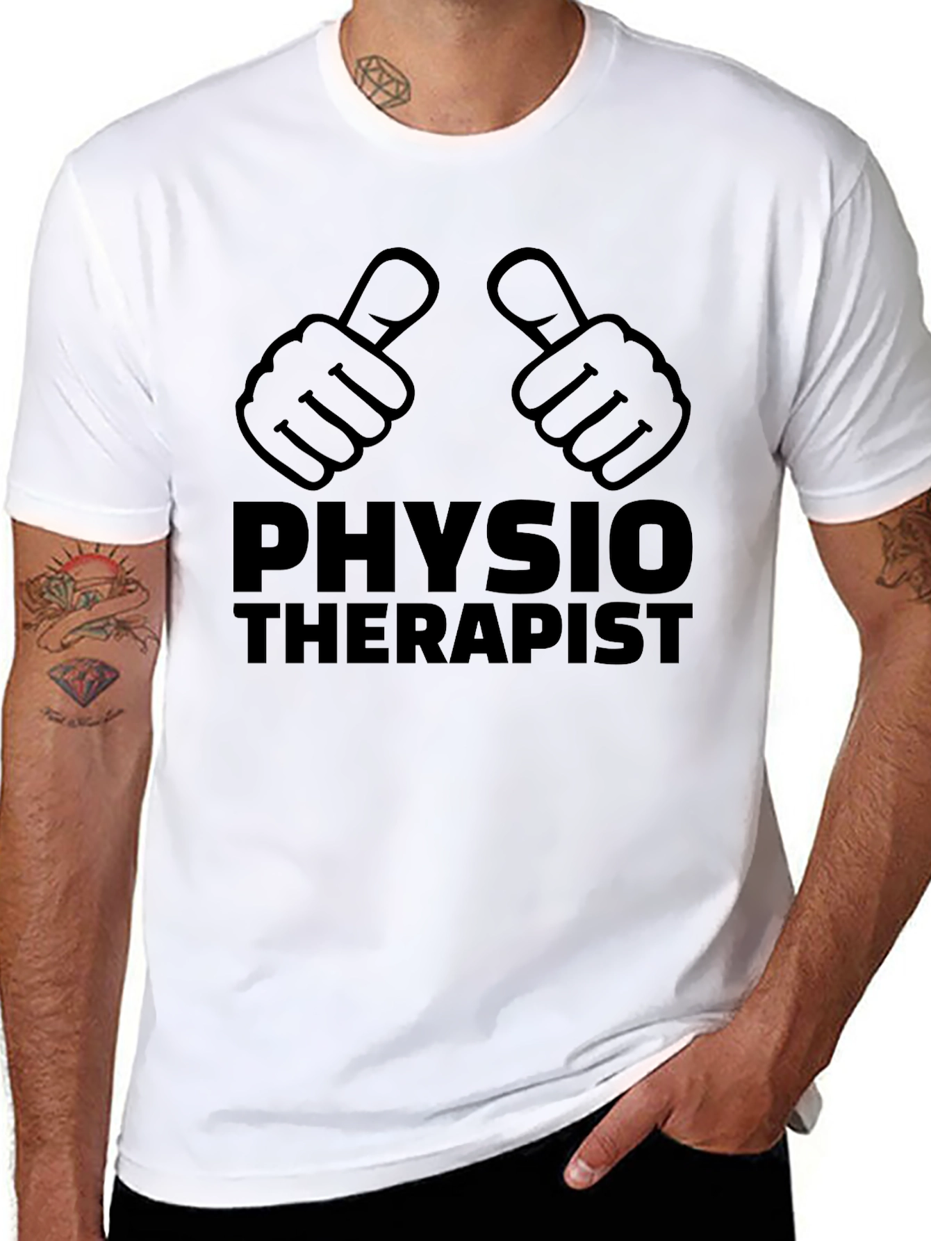 Physiotherapist T-Shirt - Thumbs Up Design