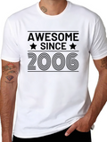 Awesome Since 2006 Black Graphic Tee