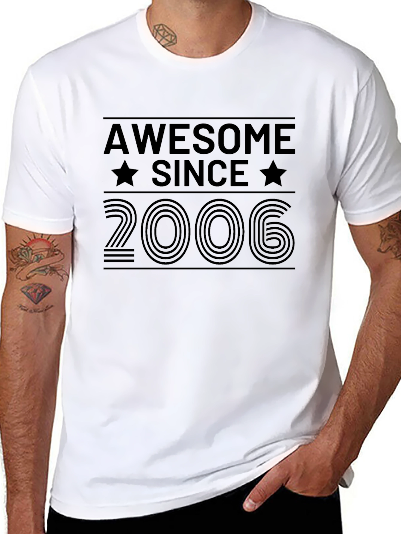 Awesome Since 2006 Black Graphic Tee