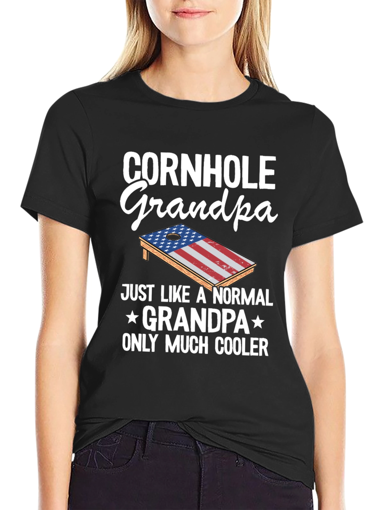 Cornhole Grandpa T-Shirt - Cool Grandfather Gift
