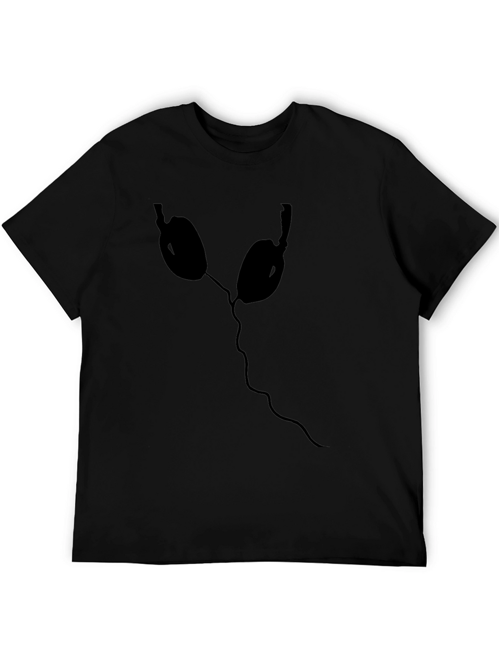 Headphones Graphic Tee - Black Casual T-Shirt