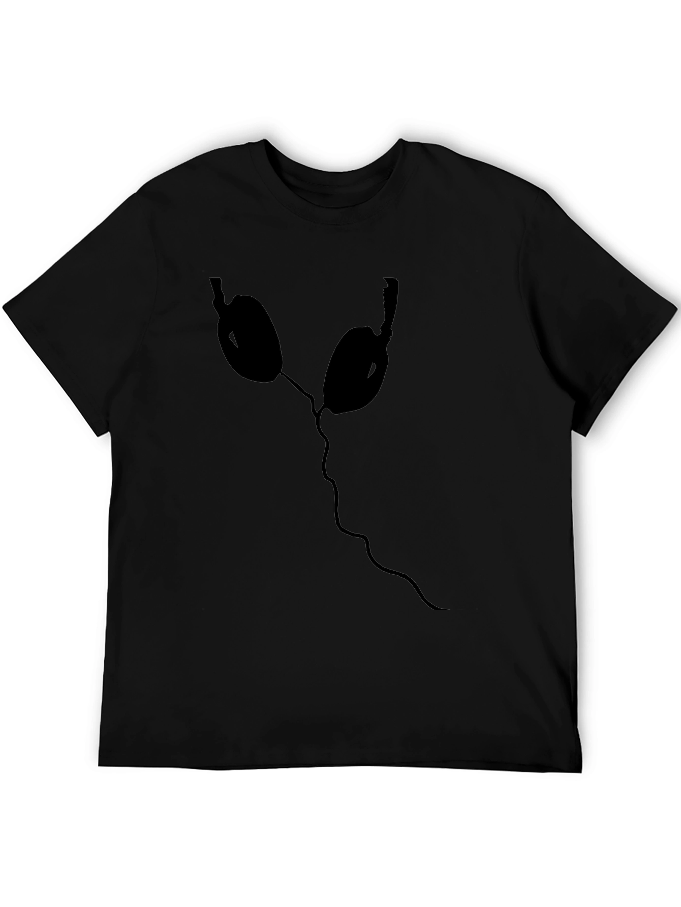 Headphones Graphic Tee - Black Casual T-Shirt