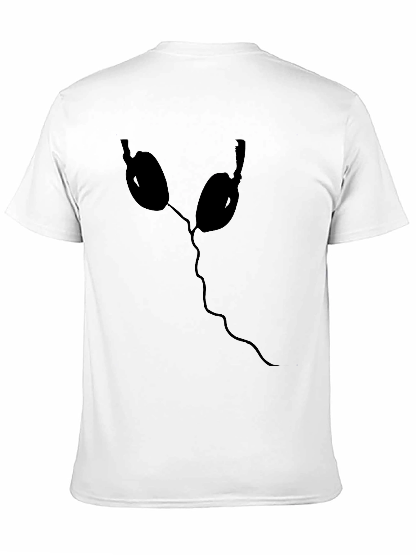 Headphones Graphic Tee - Black Casual T-Shirt
