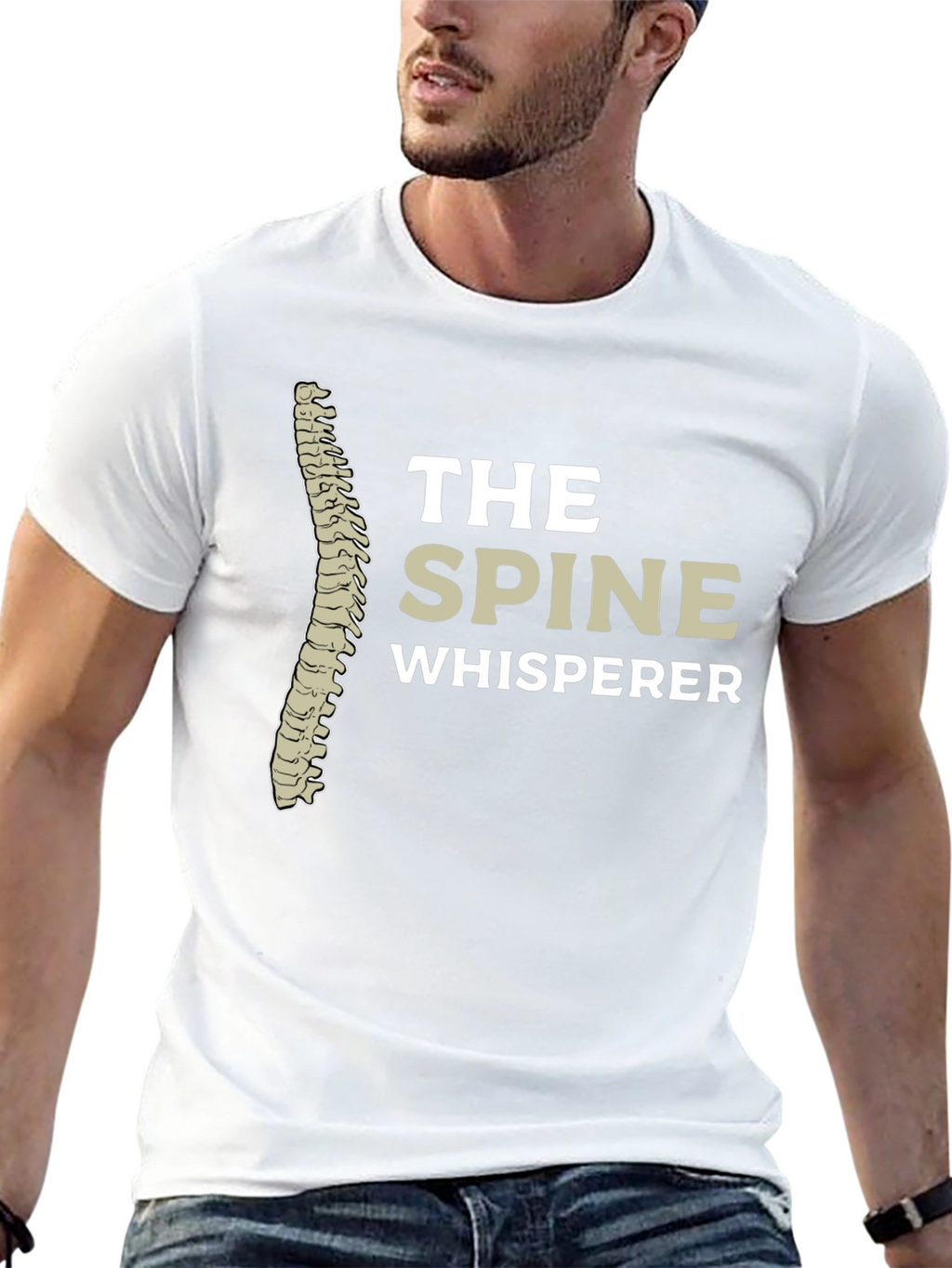 Spine Whisperer Black Graphic Tee - Chiropractic Humor