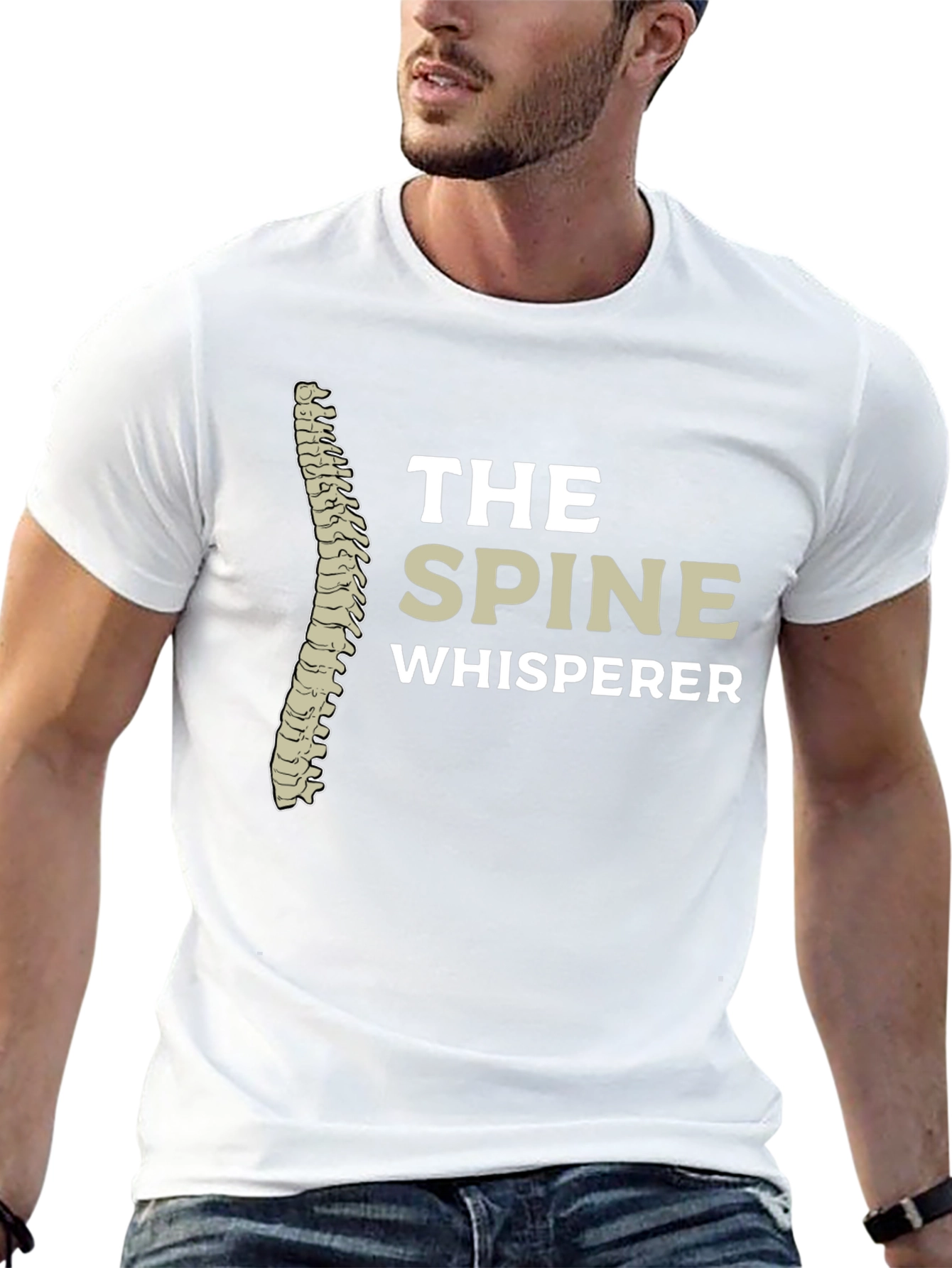 Spine Whisperer Black Graphic Tee - Chiropractic Humor