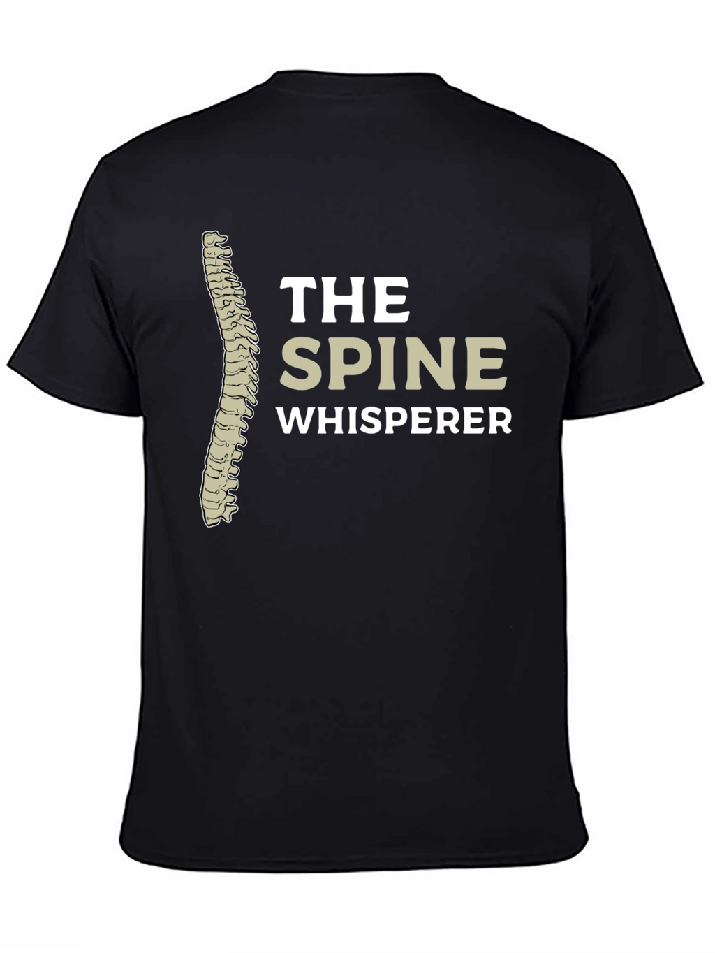 Spine Whisperer Black Graphic Tee - Chiropractic Humor