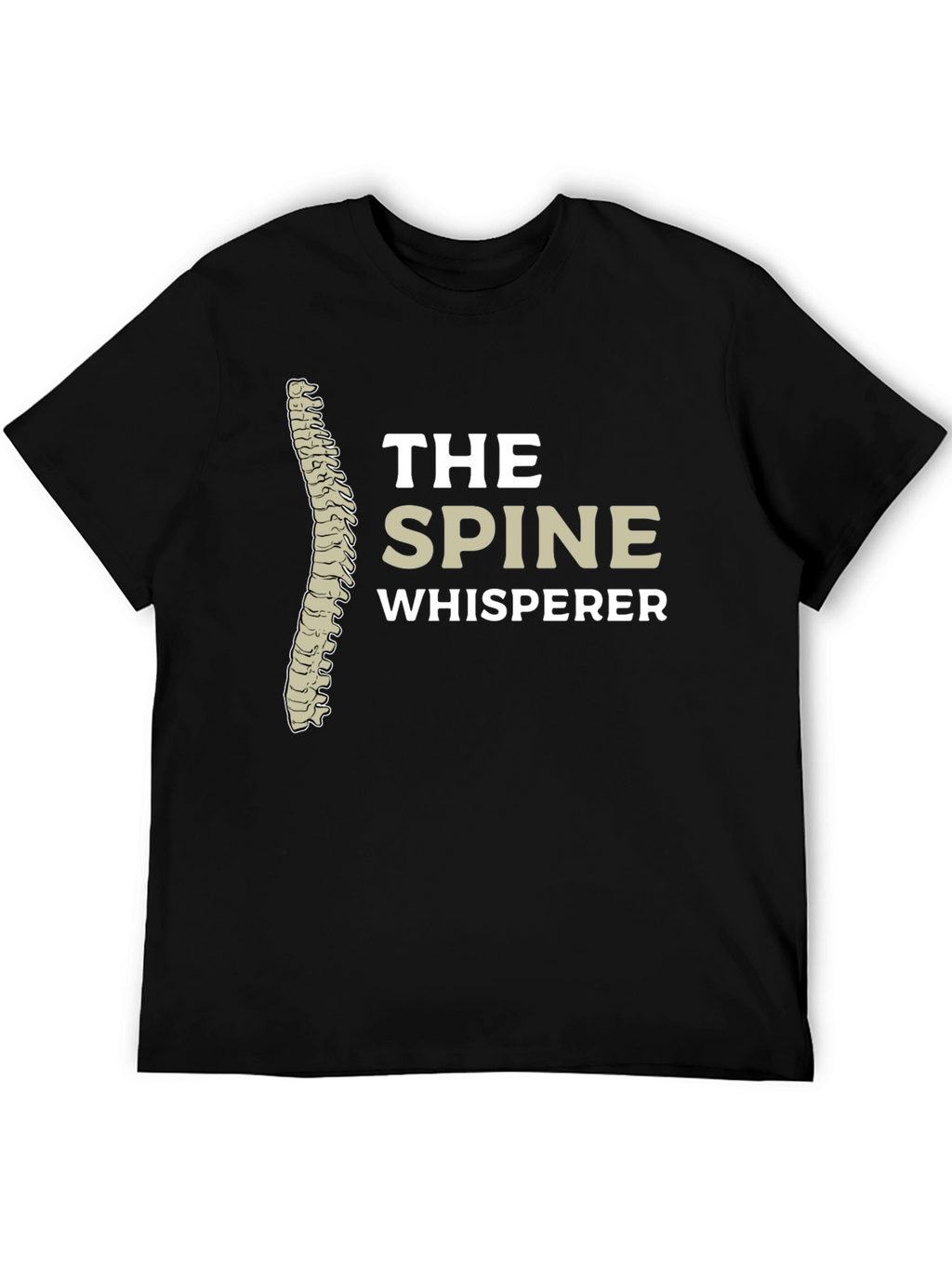 Spine Whisperer Black Graphic Tee - Chiropractic Humor