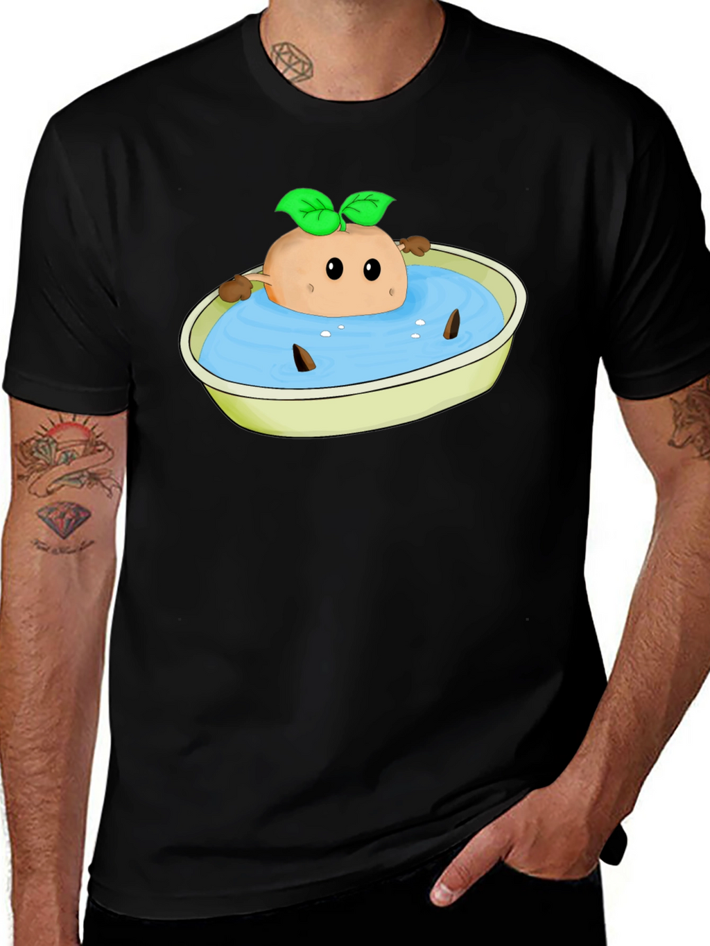 Funny Potato Bath T-Shirt