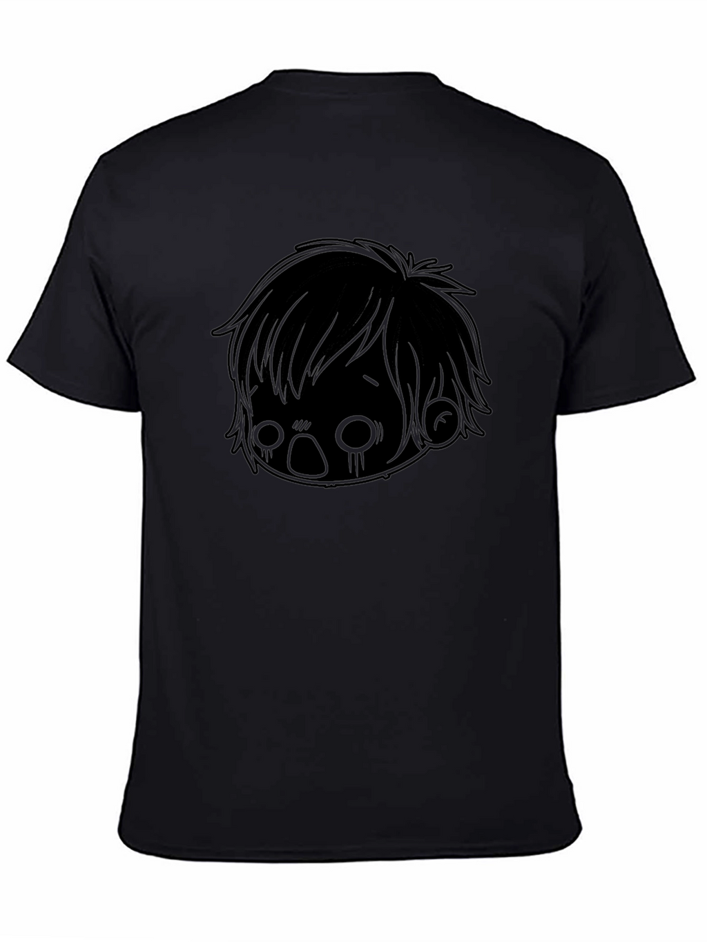 Emo Anime Graphic Black T-Shirt