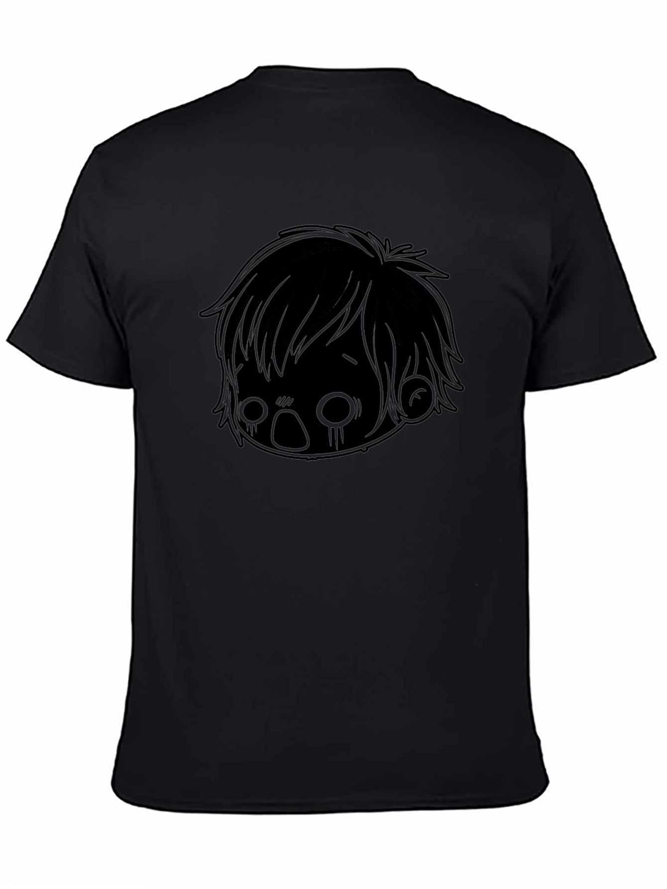 Emo Anime Graphic Black T-Shirt