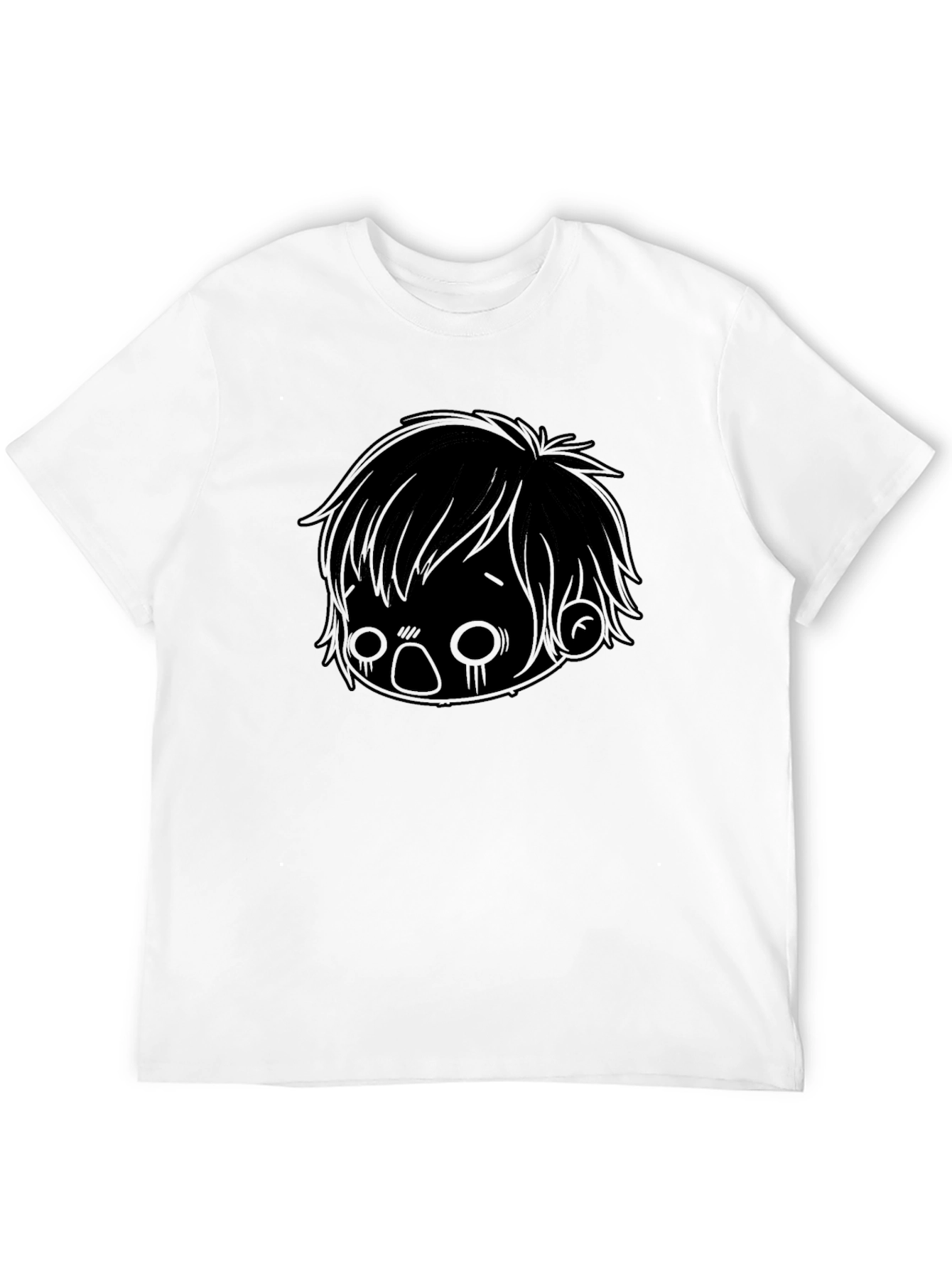 Emo Anime Graphic Black T-Shirt