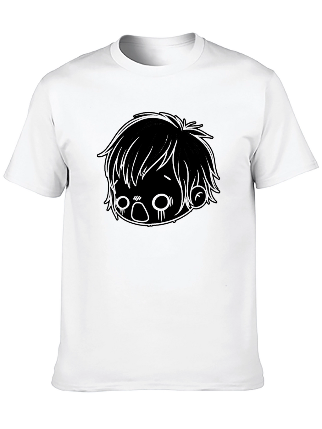 Emo Anime Graphic Black T-Shirt