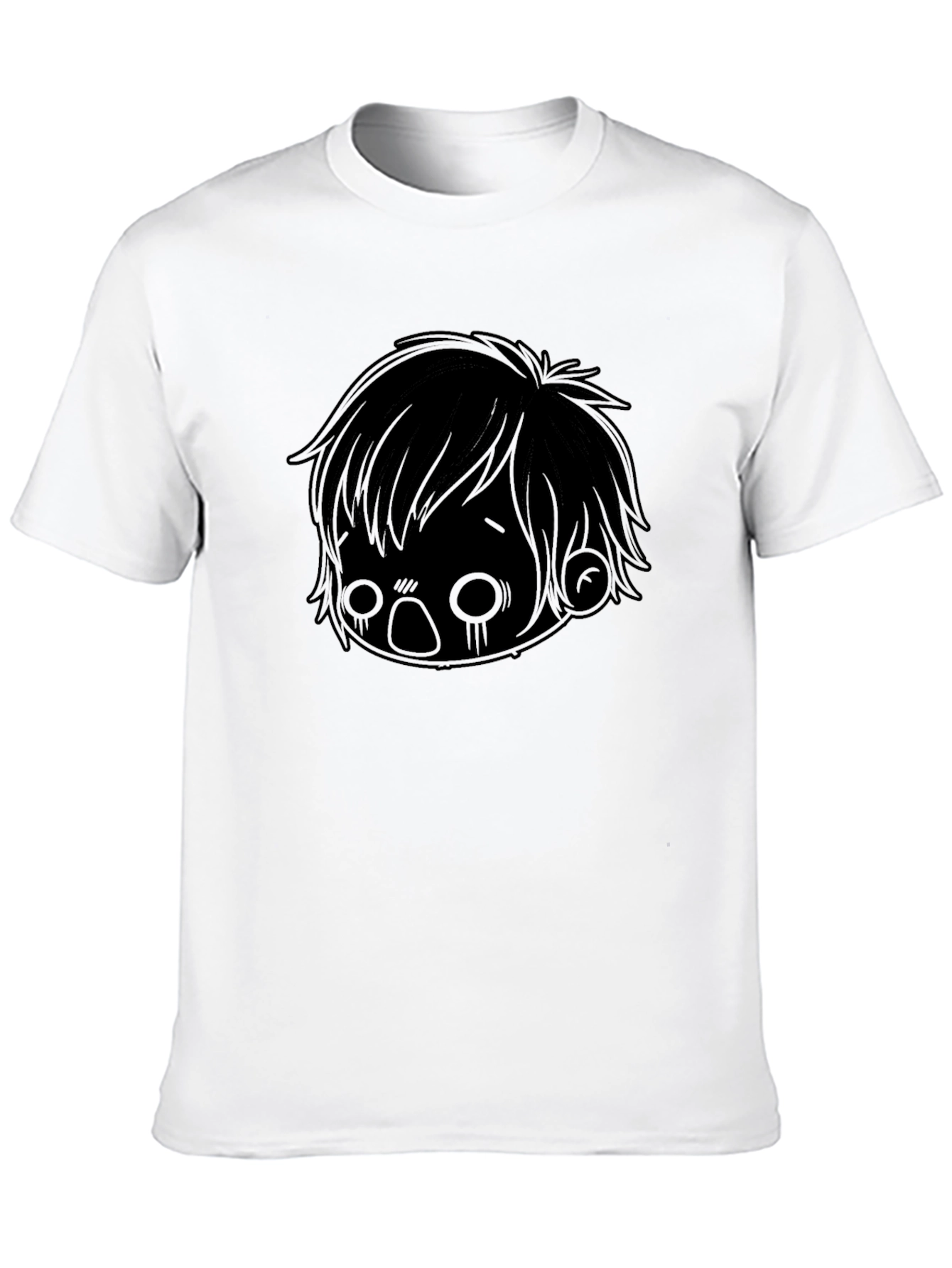 Emo Anime Graphic Black T-Shirt