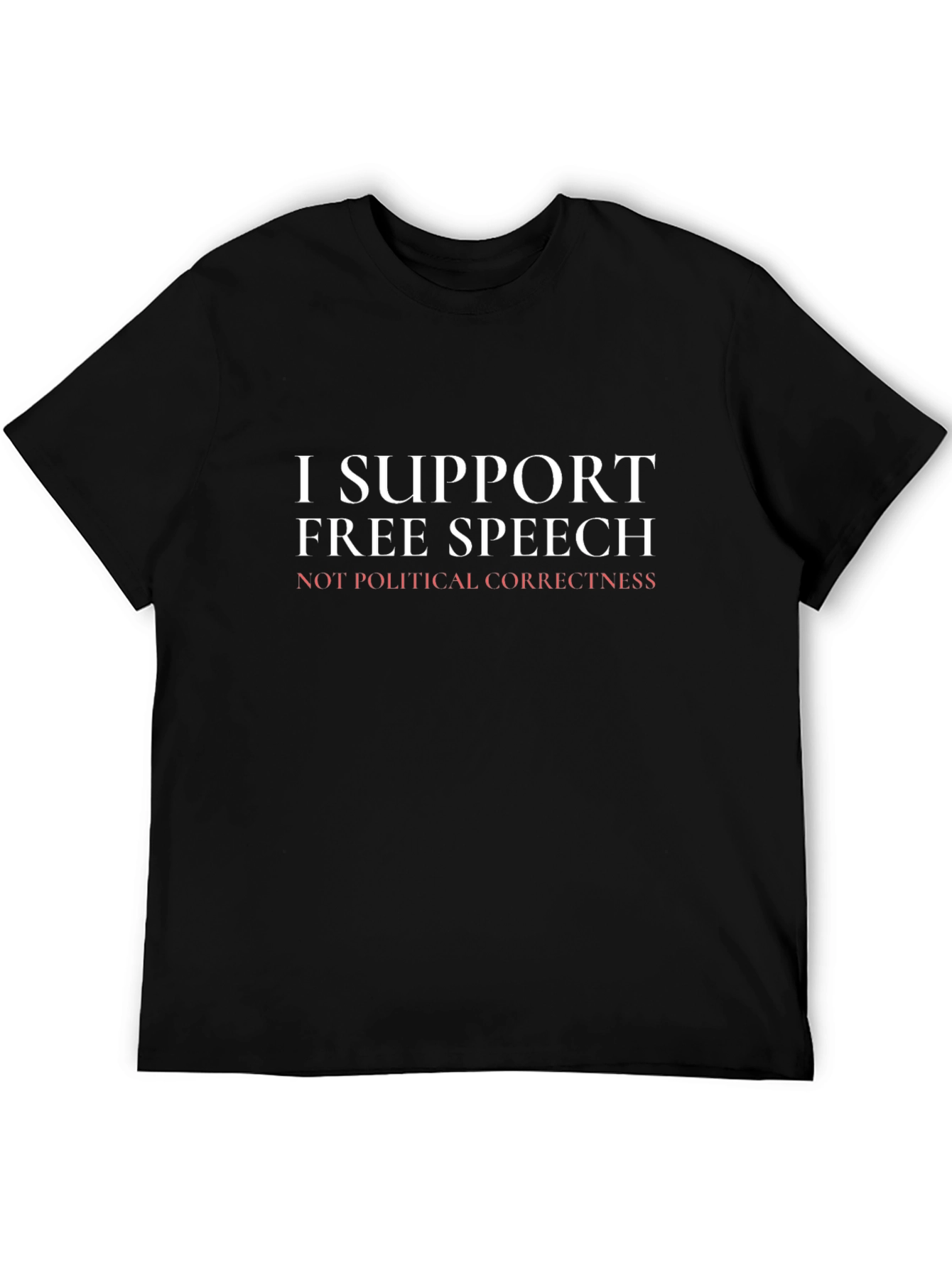 I Support Free Speech Graphic T-Shirt - Black