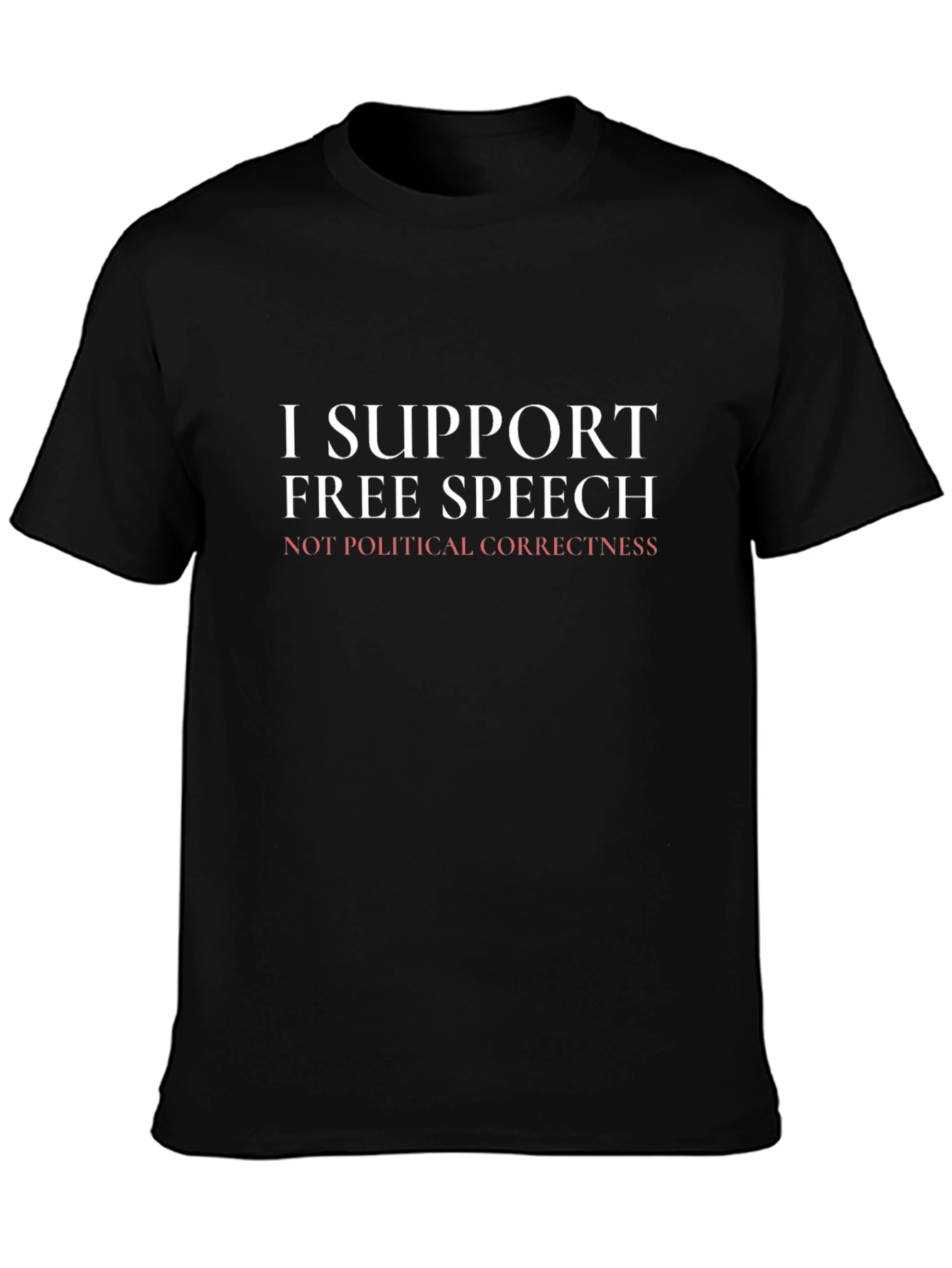 I Support Free Speech Graphic T-Shirt - Black