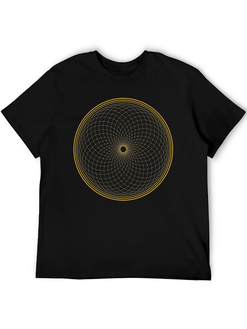 Geometric Circle Graphic Tee - Modern Black T-Shirt
