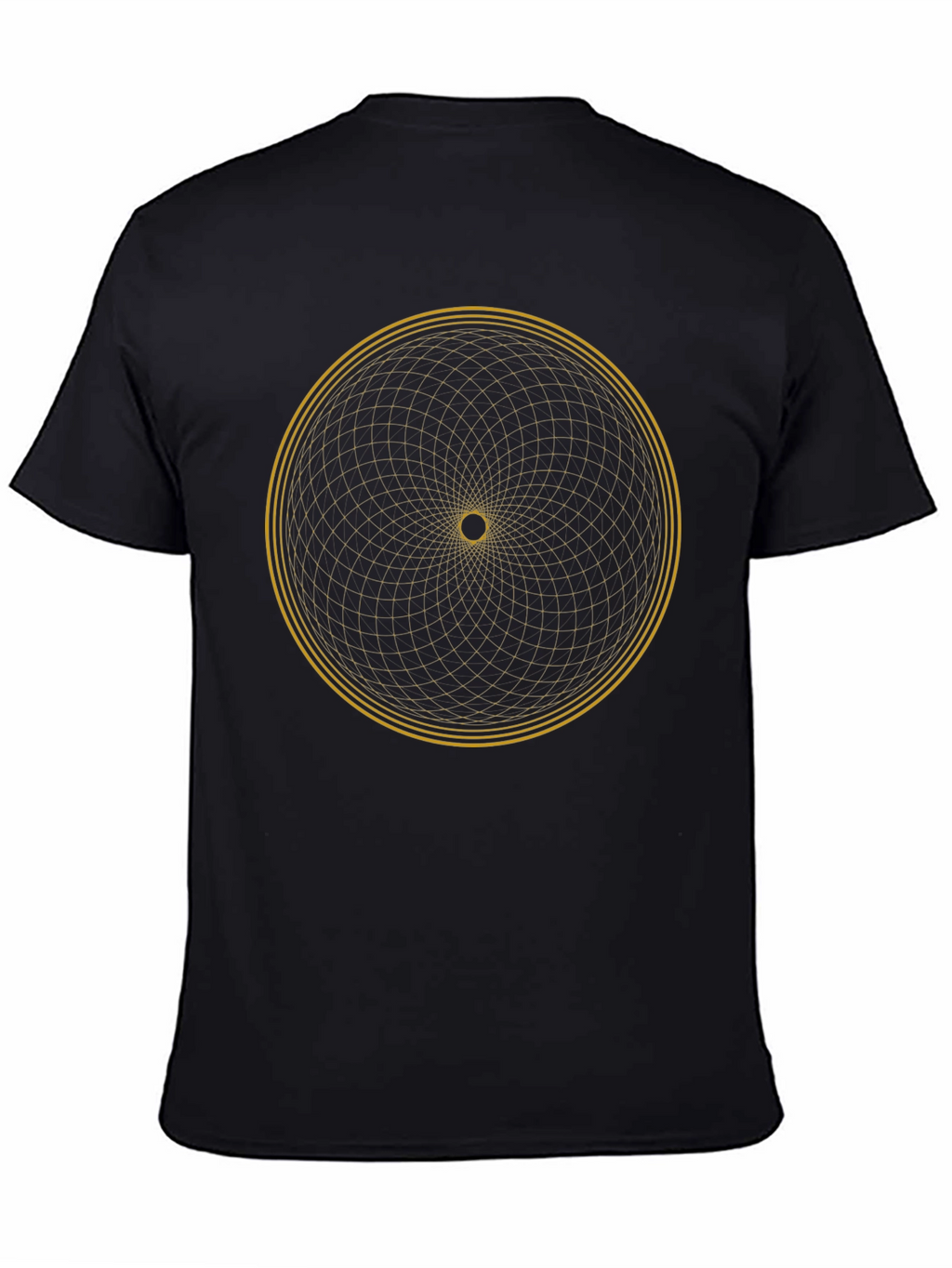 Geometric Circle Graphic Tee - Modern Black T-Shirt