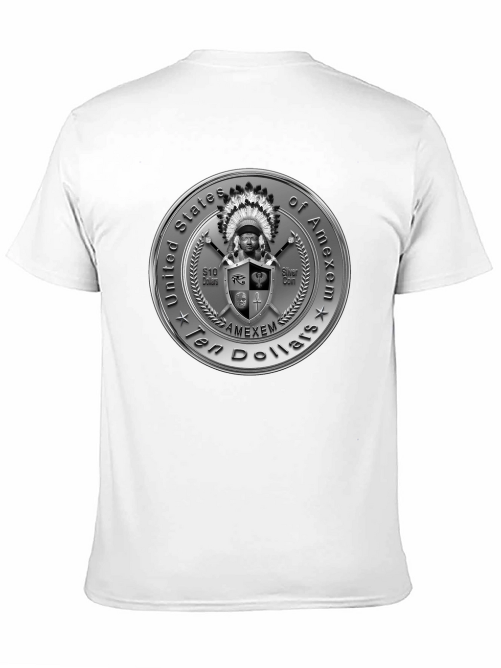 Amexem Coin Black T-Shirt - Ten Dollars