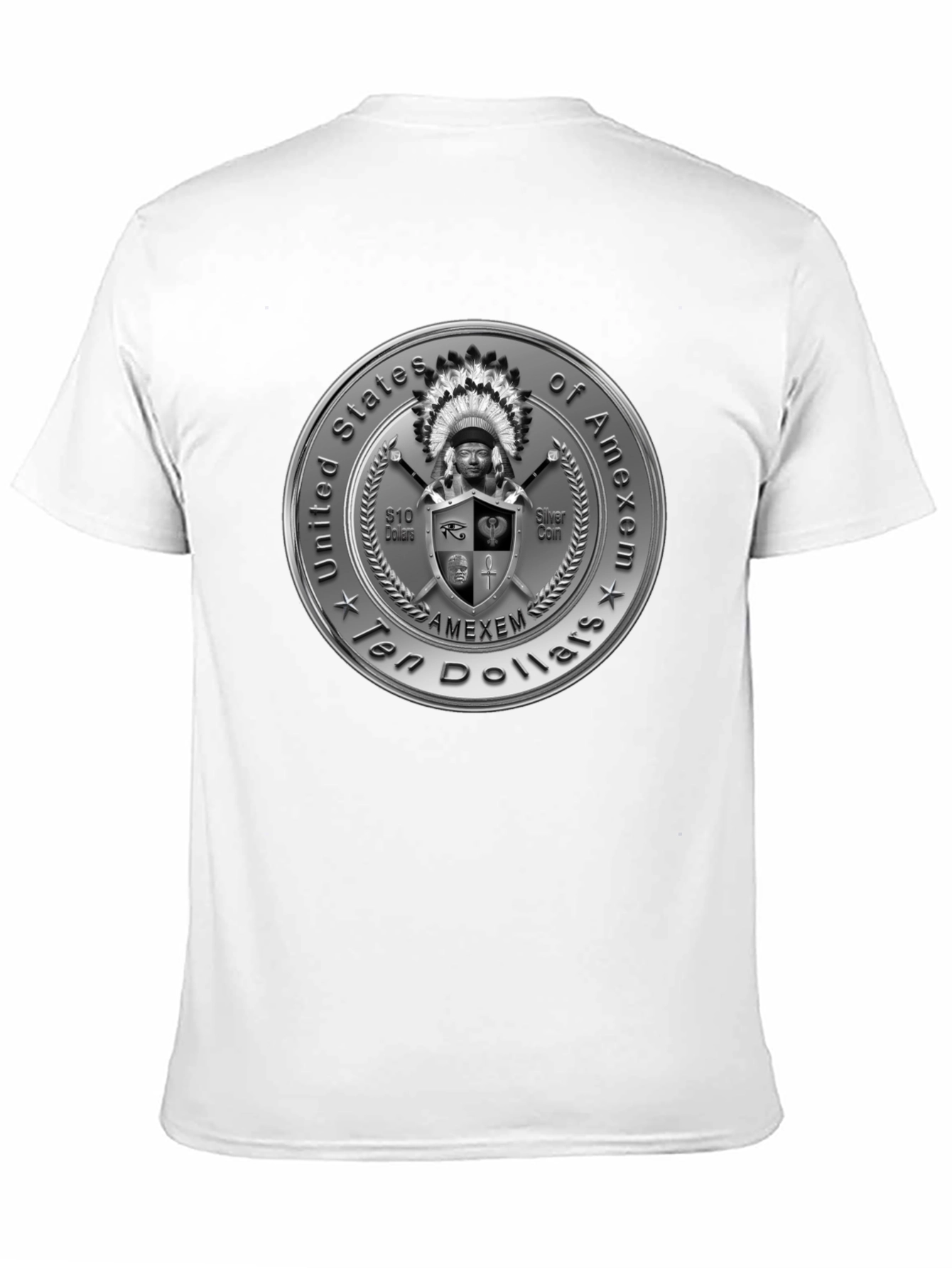 Amexem Coin Black T-Shirt - Ten Dollars