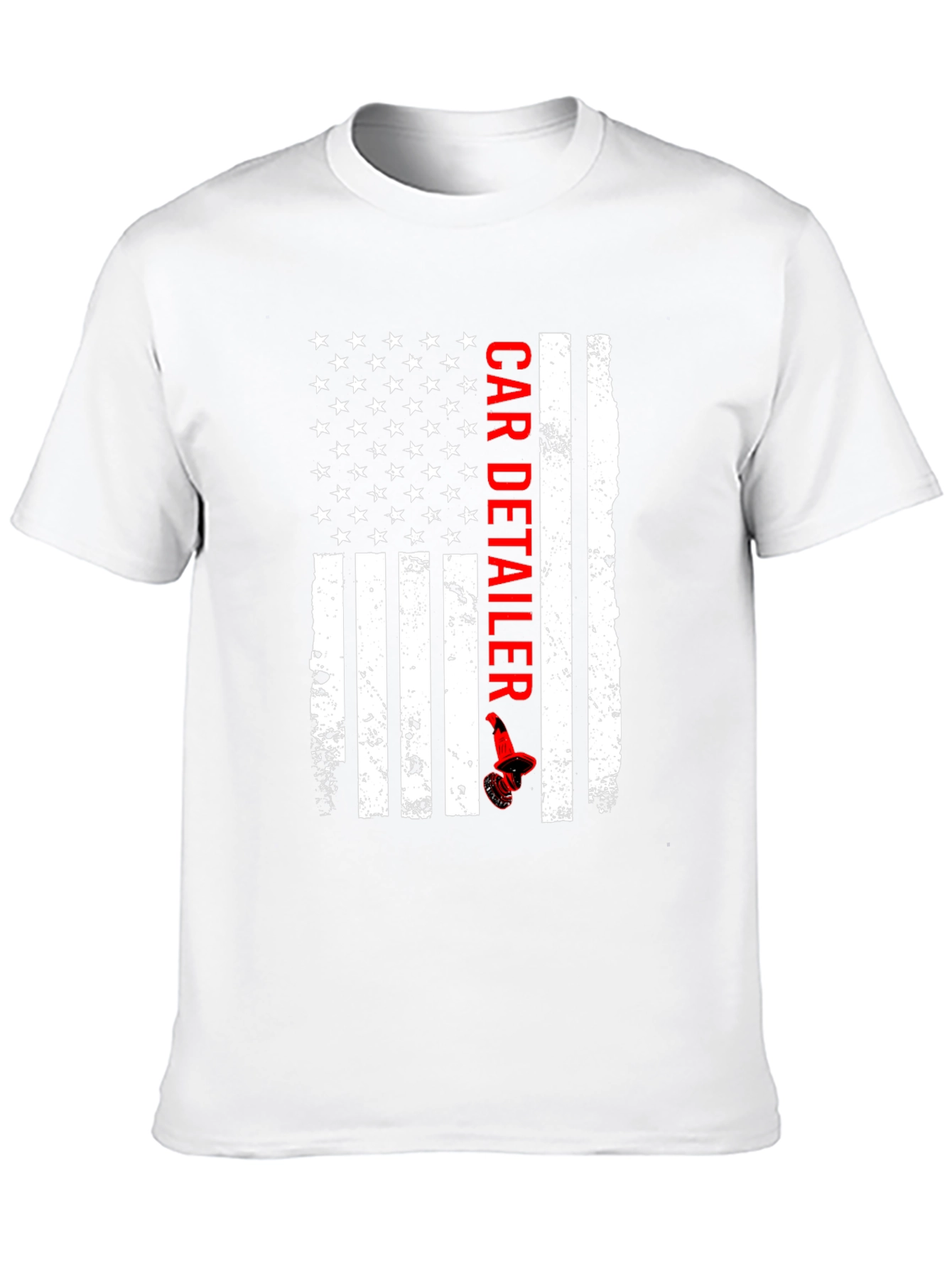 American Flag Car Detailer Graphic T-Shirt