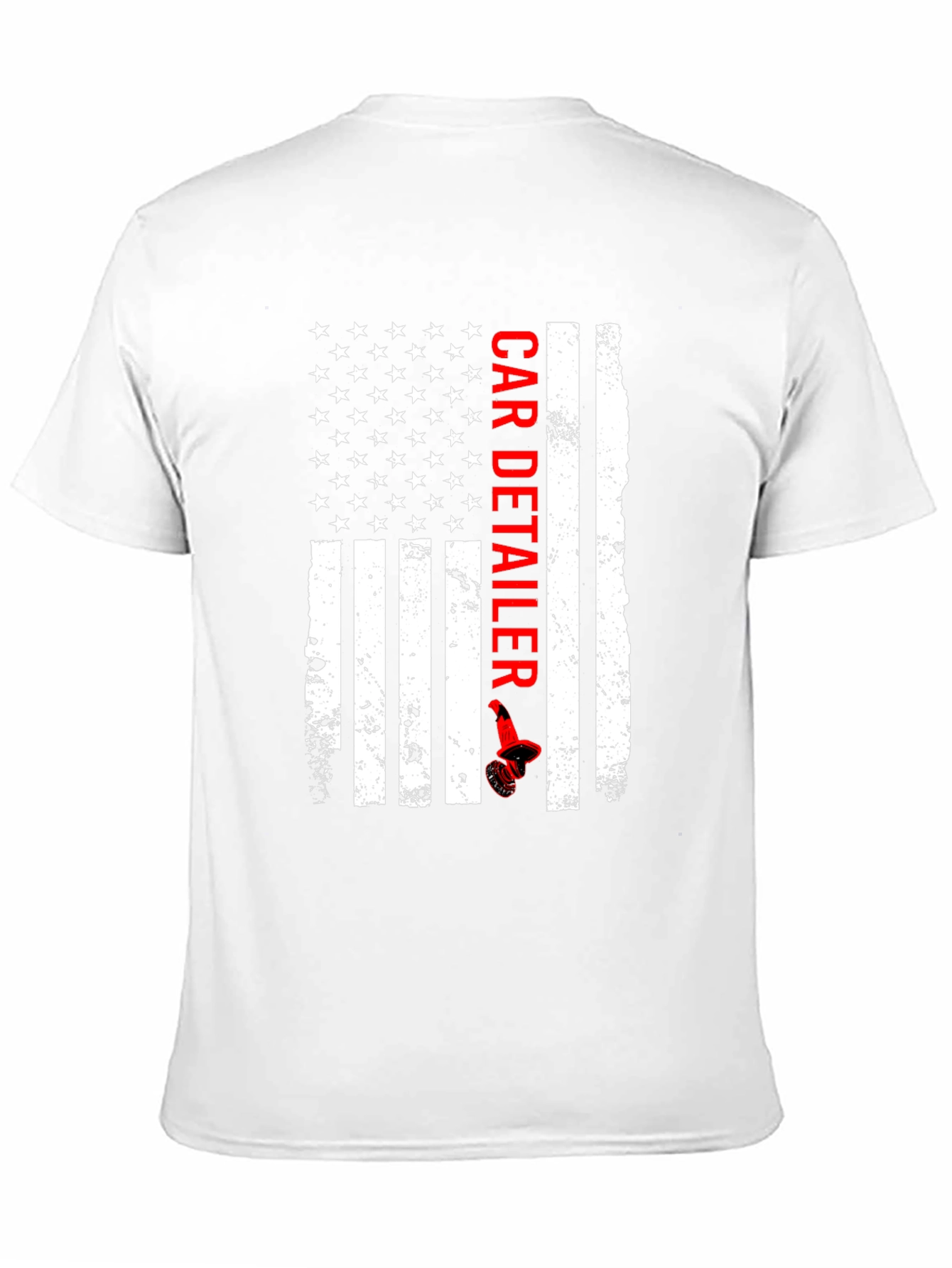 American Flag Car Detailer Graphic T-Shirt