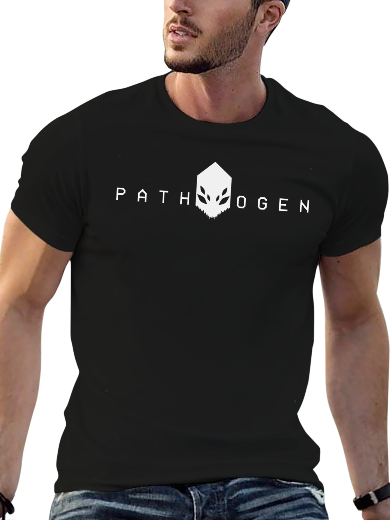 Pathogen Graphic Print Black T-Shirt