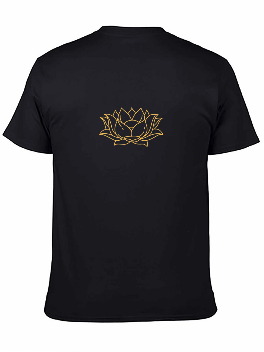 Lotus Flower Graphic T-Shirt - Stylish Black Tee