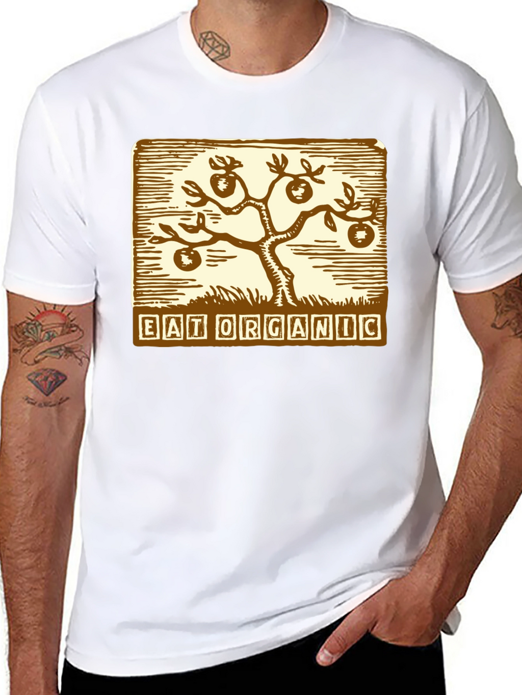 Eat Organic T-Shirt - Black Graphic Tee