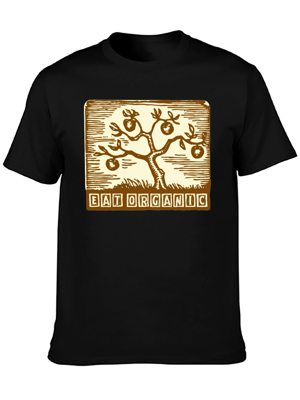 Eat Organic T-Shirt - Black Graphic Tee