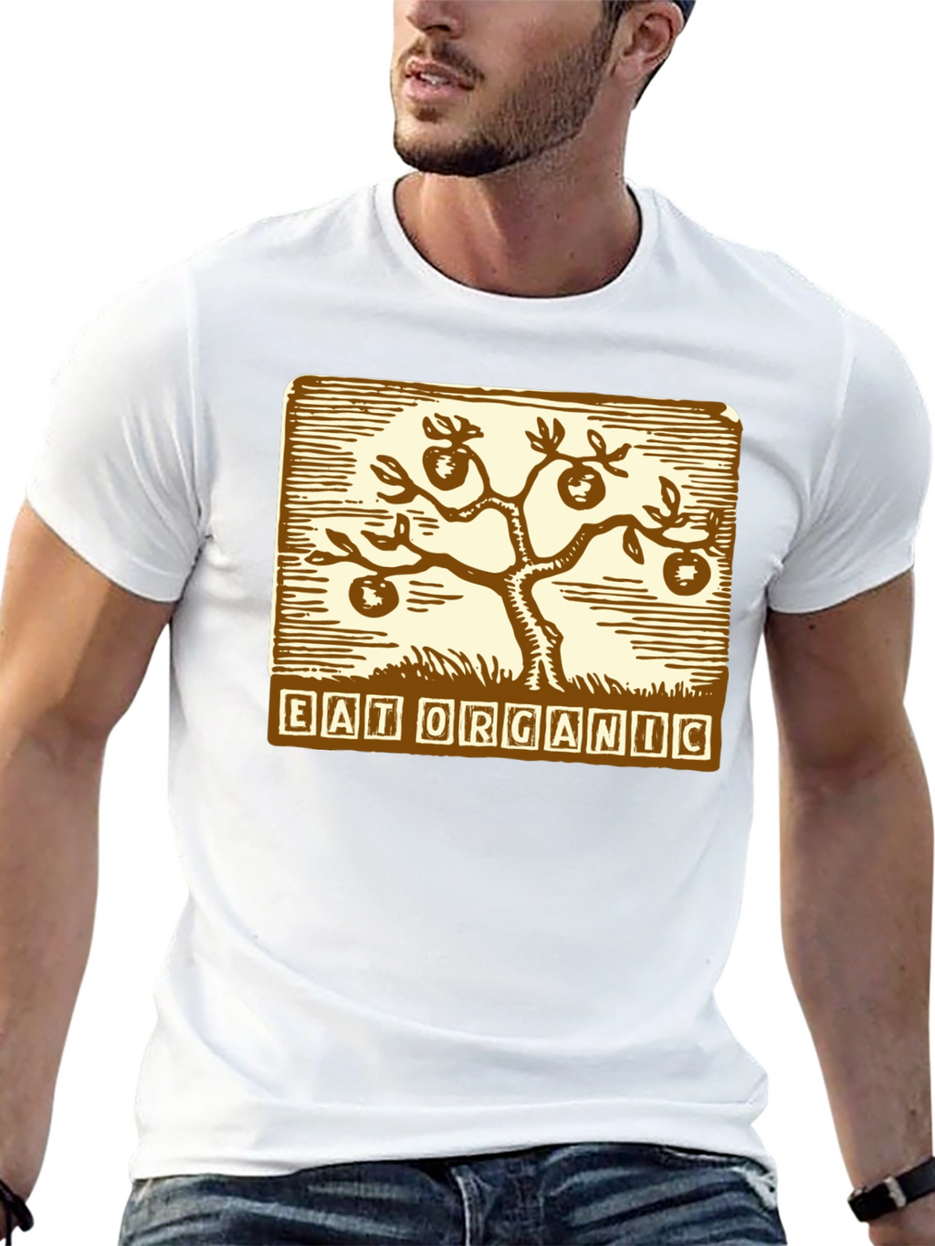 Eat Organic T-Shirt - Black Graphic Tee
