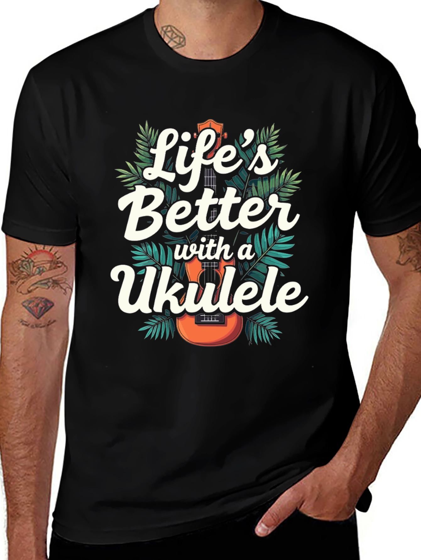 Lifes Better with a Ukulele Graphic T-Shirt