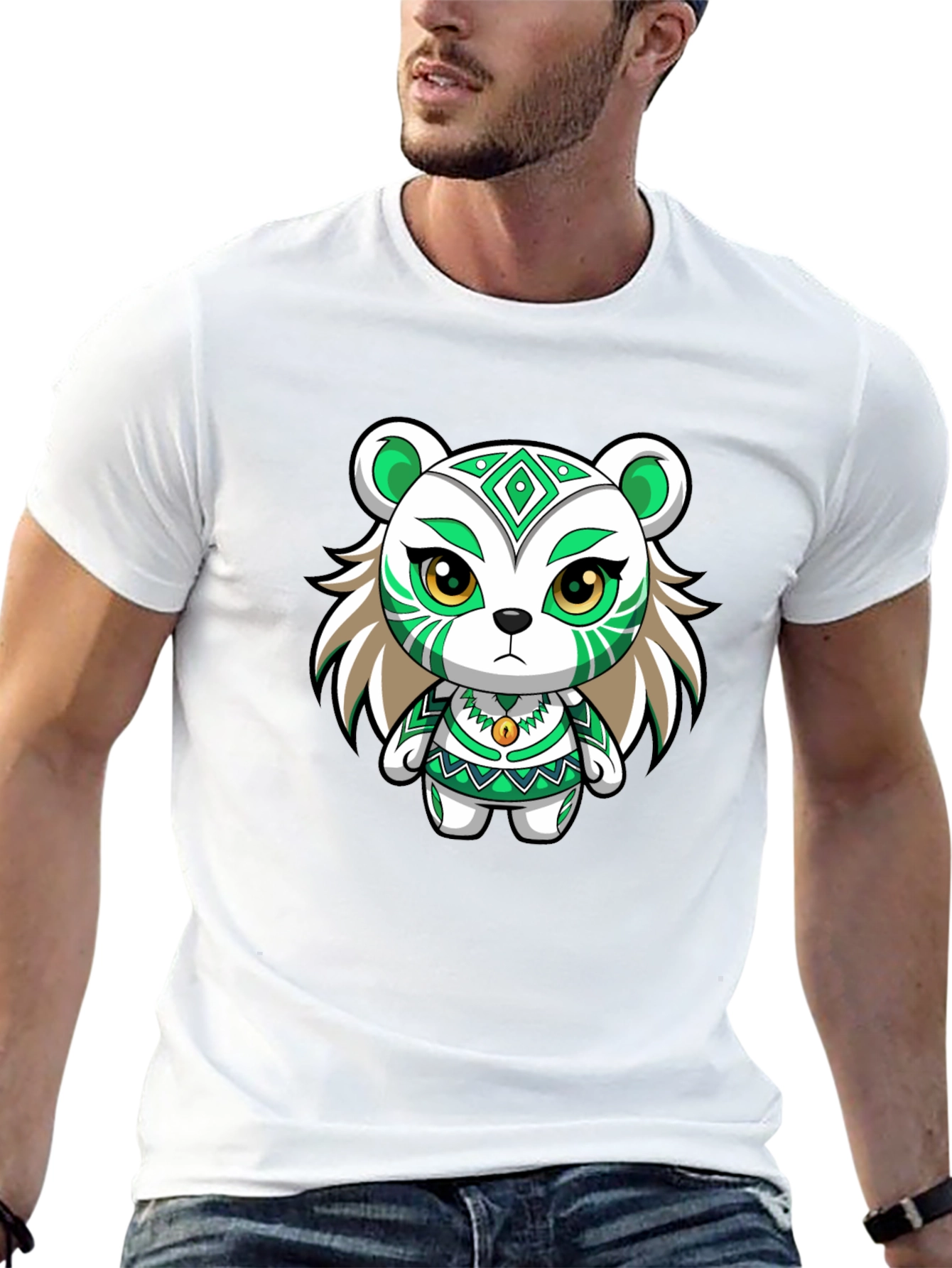 Bear Graphic T-Shirt - Trendy Streetwear