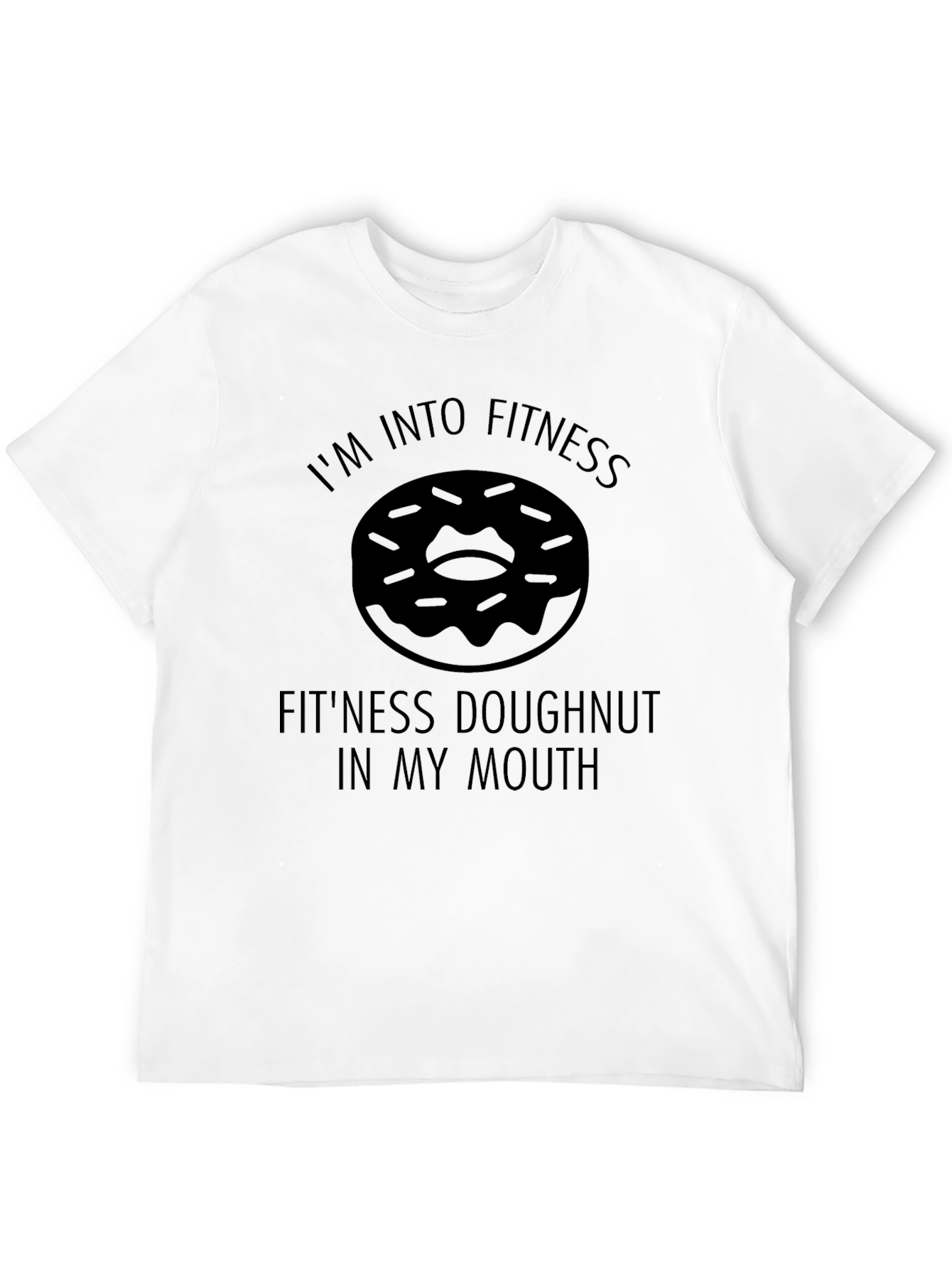 Fitness Doughnut T-Shirt Funny Gym Workout Tee