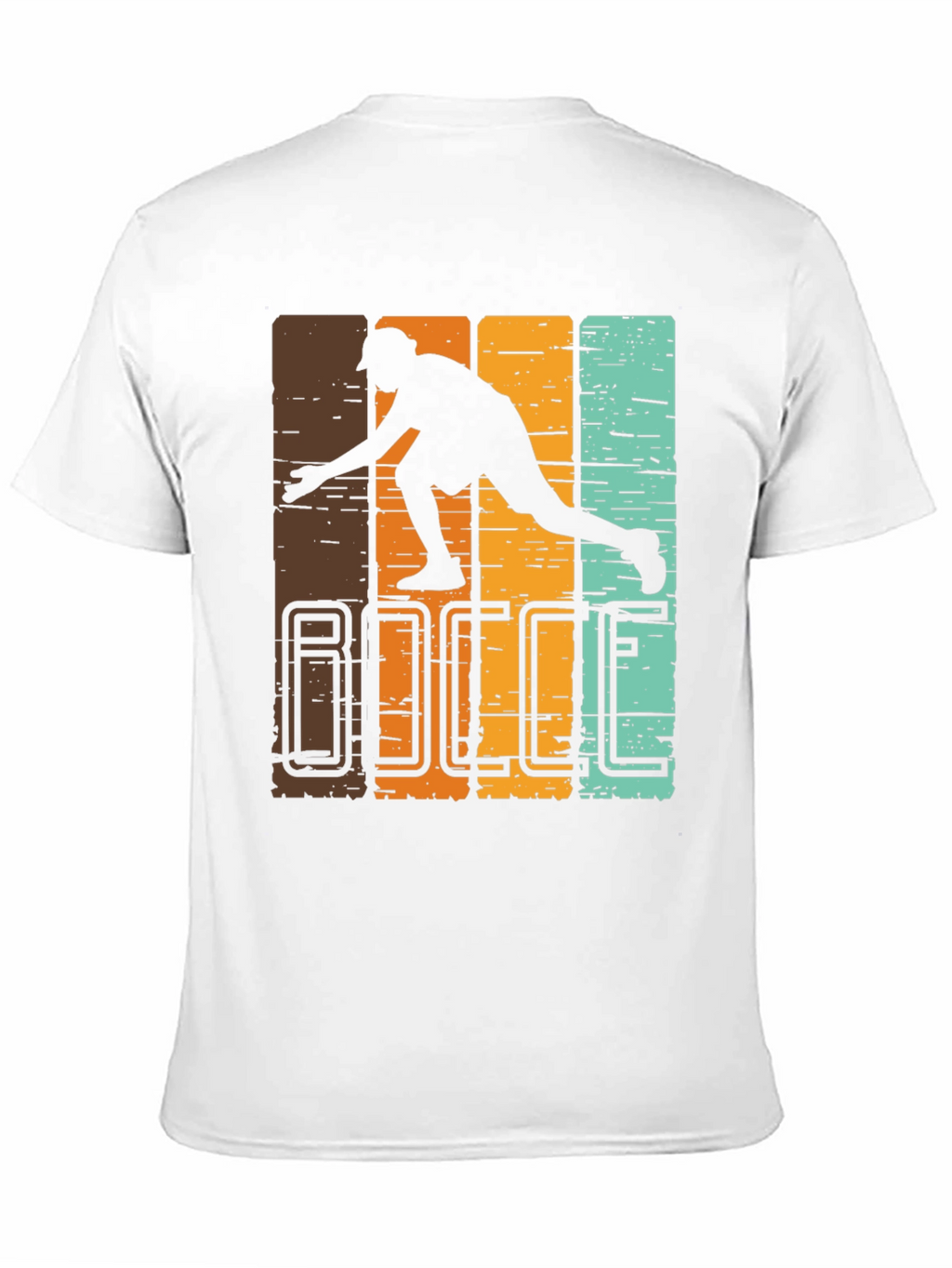 Retro Bocce Player Graphic T-Shirt - Black