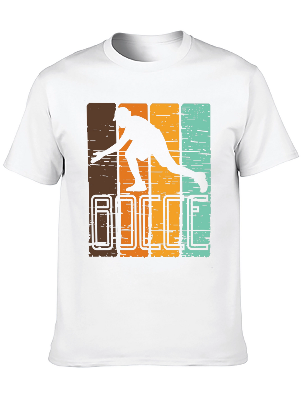 Retro Bocce Player Graphic T-Shirt - Black