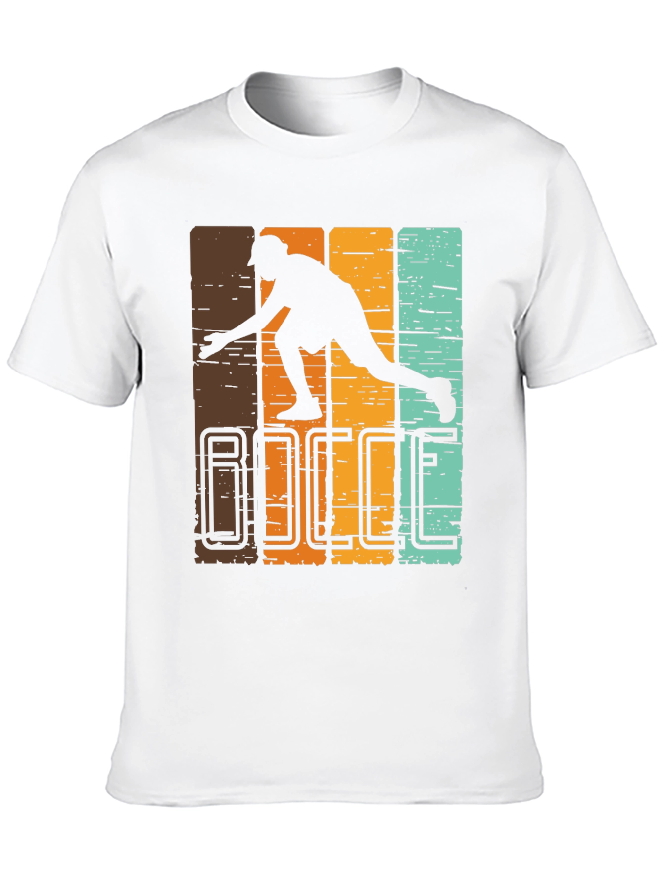 Retro Bocce Player Graphic T-Shirt - Black